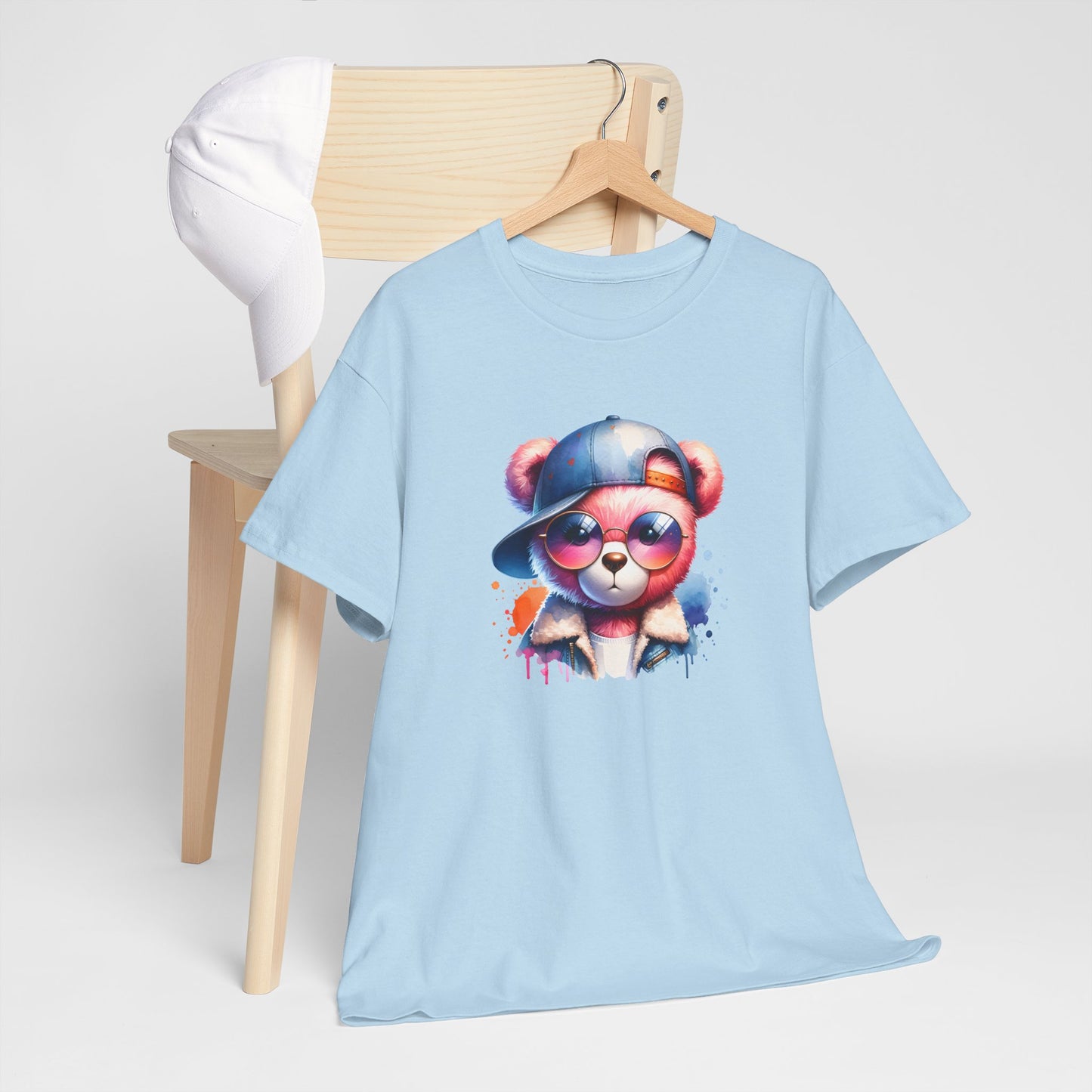 Princess Grace Cool Bear Graphic Unisex Heavy Cotton Tee Trendy Streetwear T-Shirt