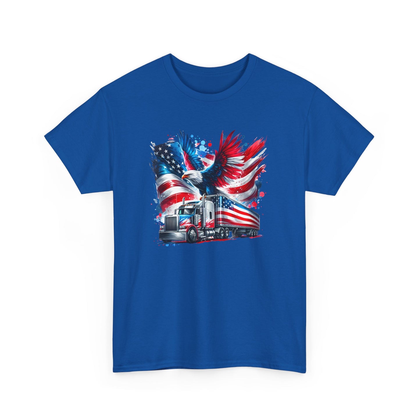 Princess Grace Patriotic Eagle Truck Unisex Heavy Cotton Tee