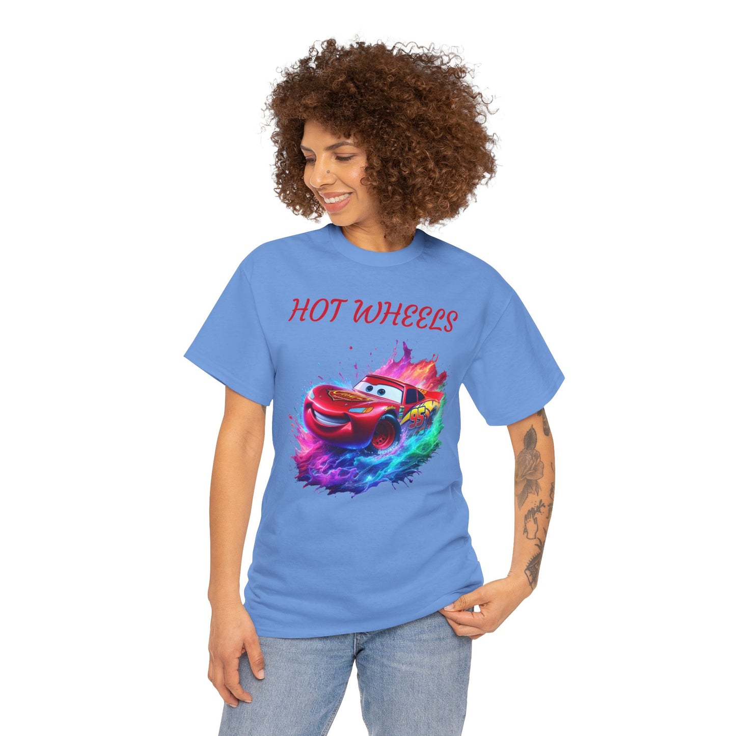 Princess Grace Hot Wheels Unisex Heavy Cotton Tee Vibrant Racing Graphic T-Shirt