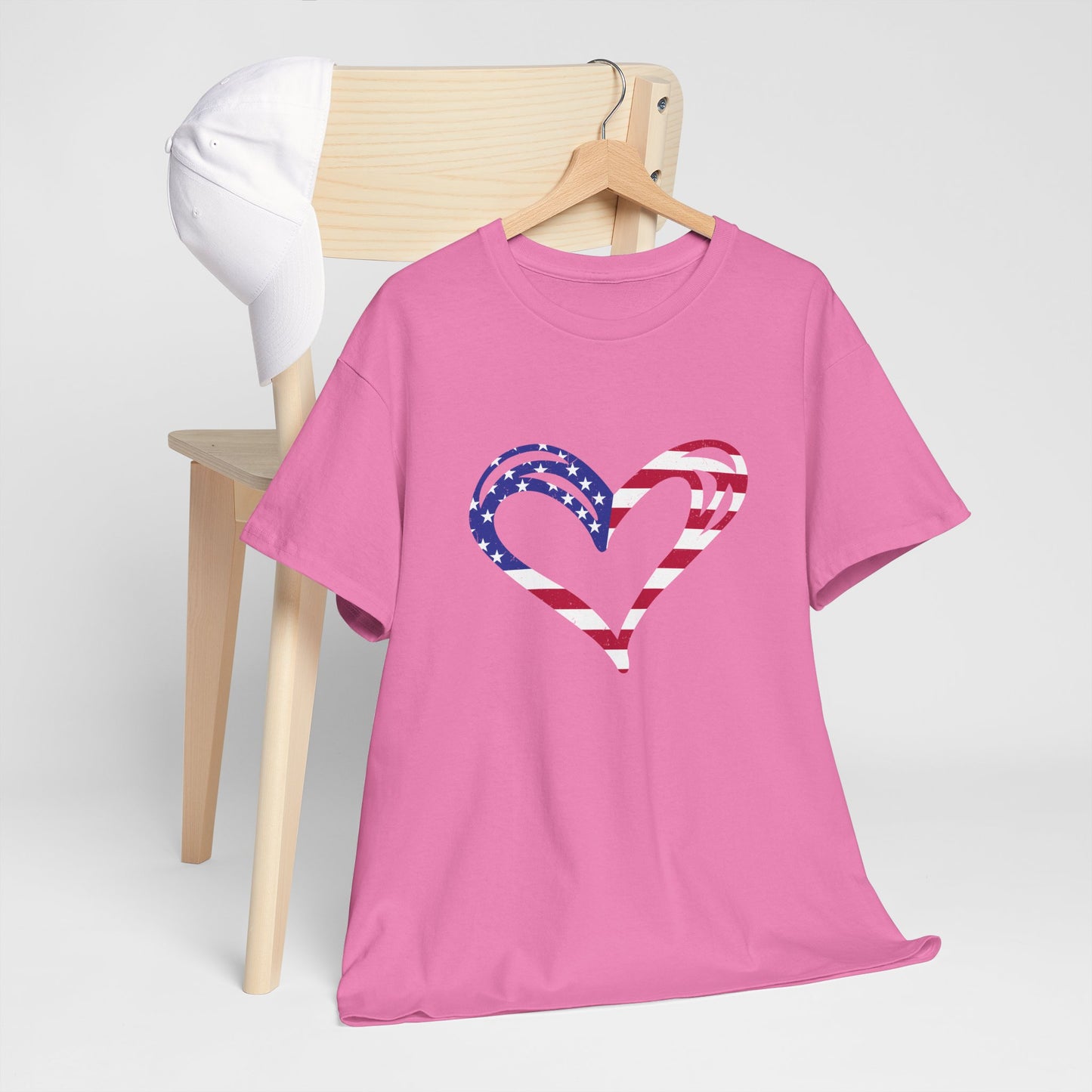 Princess Grace Patriotic Heart Unisex Heavy Cotton Tee