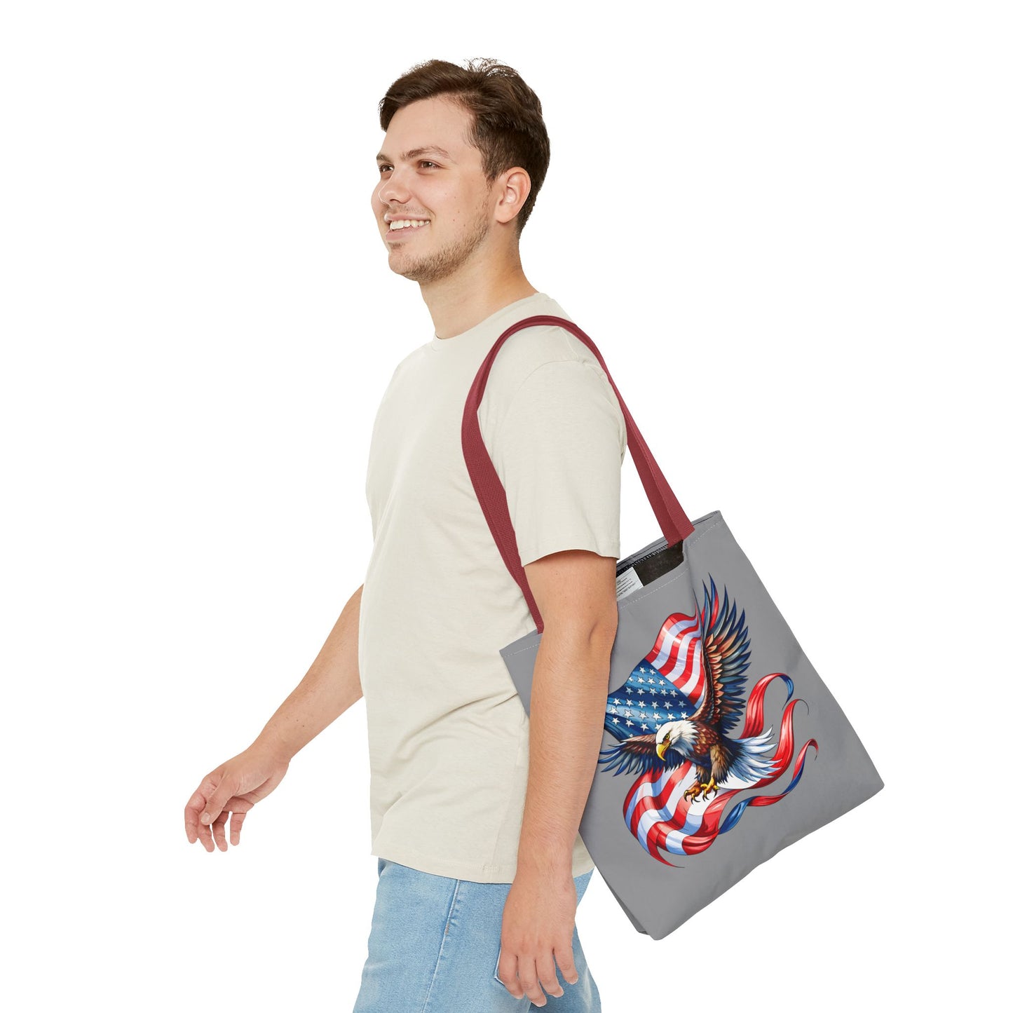 Princess Grace Patriotic Eagle Tote Bag Perfect for Fourth of July and Memorial Day