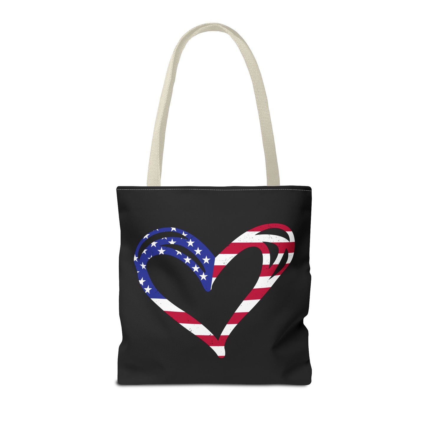 Princess Grace Patriotic Heart Tote Bag Love for America Design