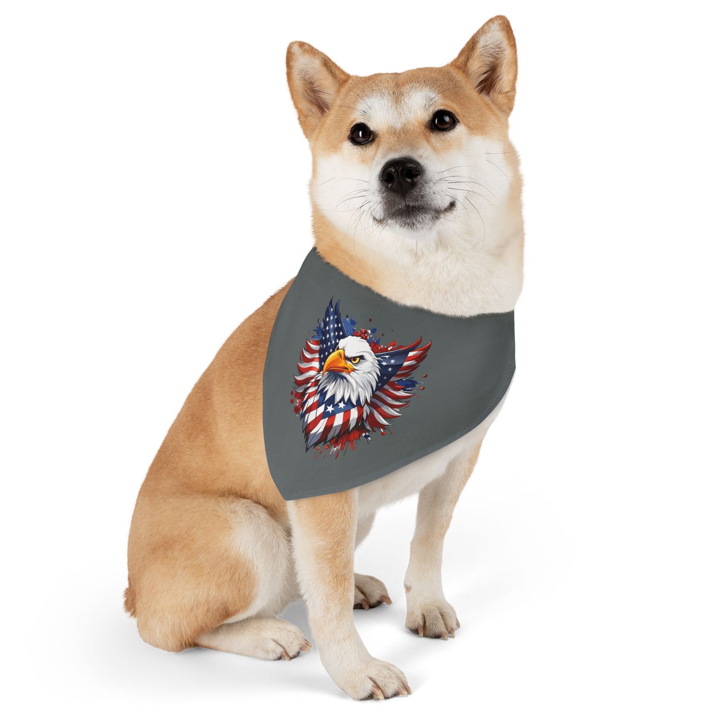 Princess Grace Patriotic Eagle Pet Bandana Collar Independence Day Dog Accessory