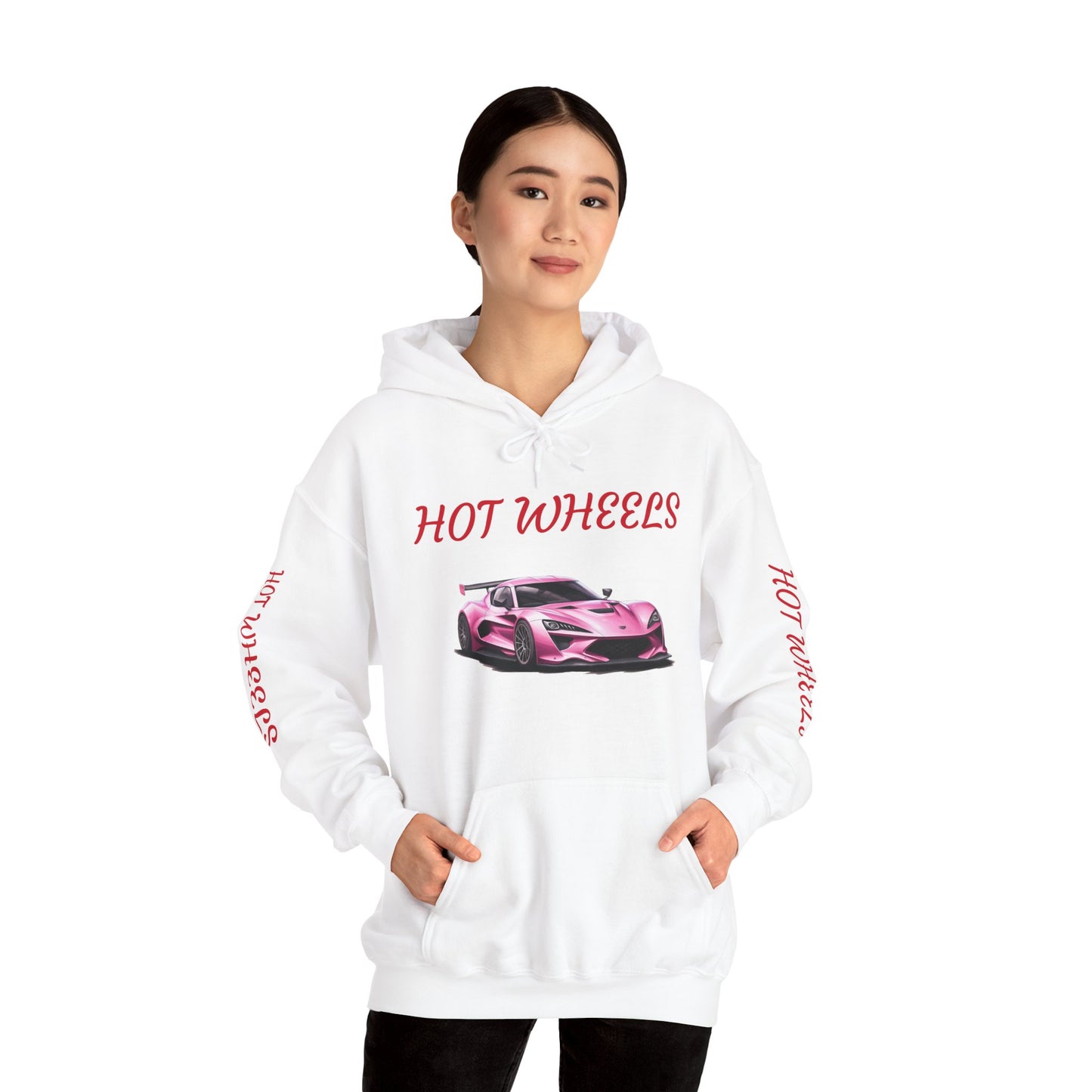 Princess Grace Hot Wheels Unisex Hoodie Stylish Pink Racing Car Design