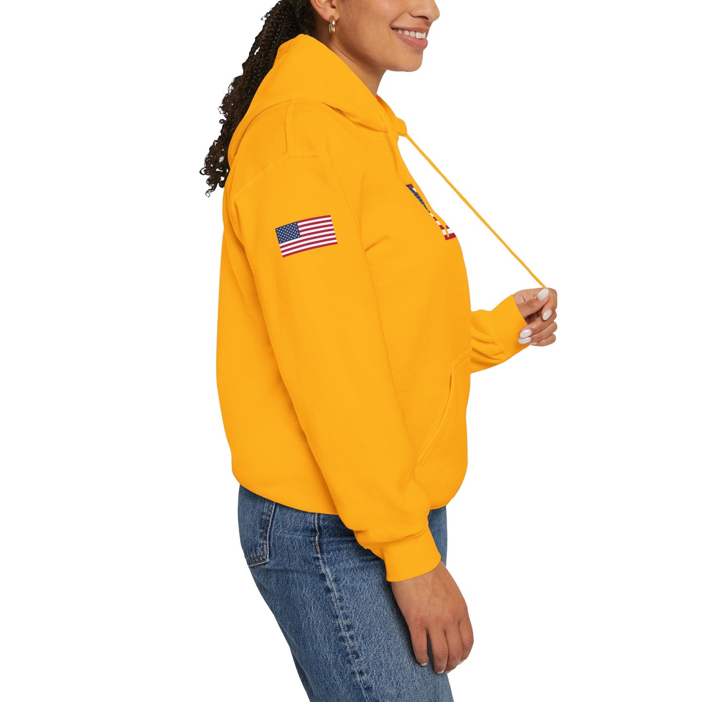 Princess Grace Patriotic American Flag Hoodie Unisex Heavy Blend Sweatshirt