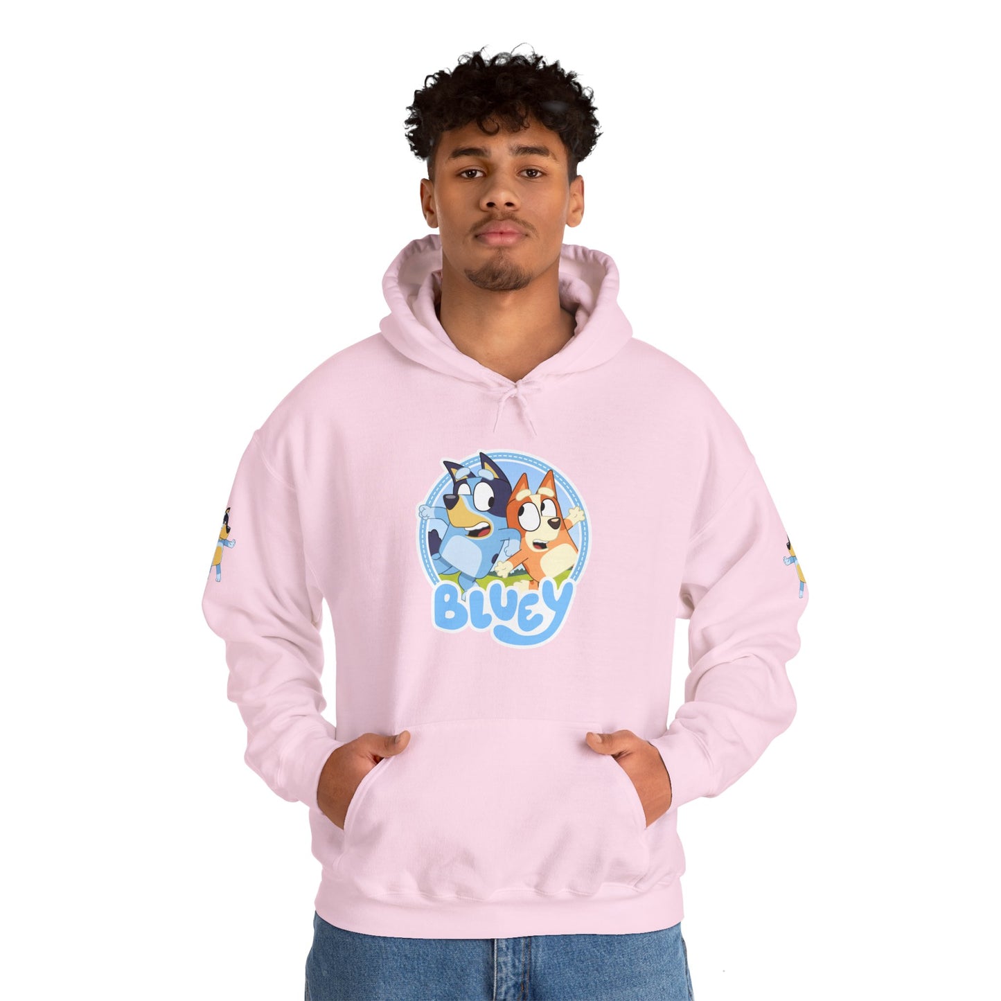 Princess Grace Bluey Unisex Heavy Blend Hoodie Cozy Cartoon Sweatshirt for Kids & Adults