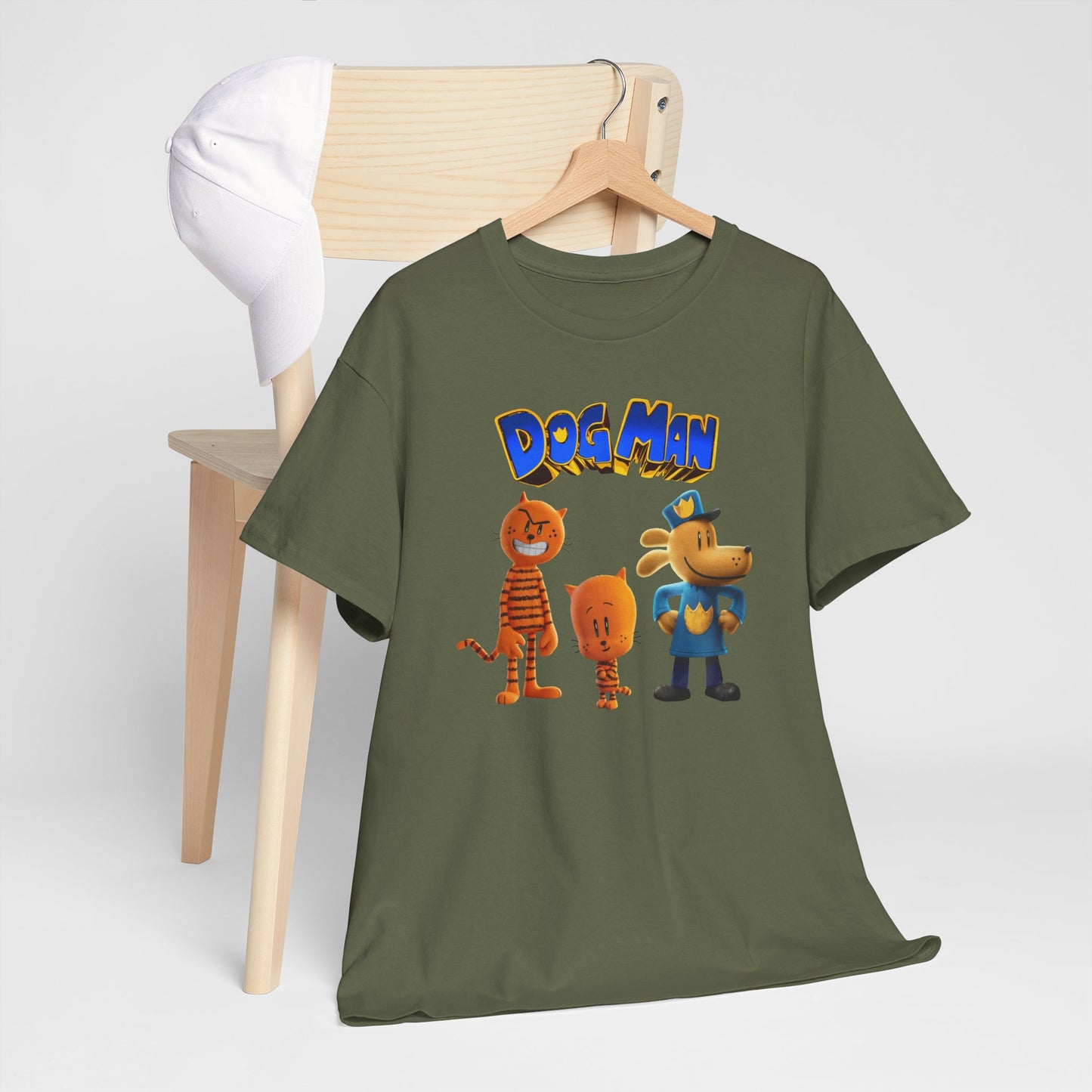 Princess Grace Dog Man Cartoon Unisex Heavy Cotton Tee Fun Graphic Tee for Kids and Fans