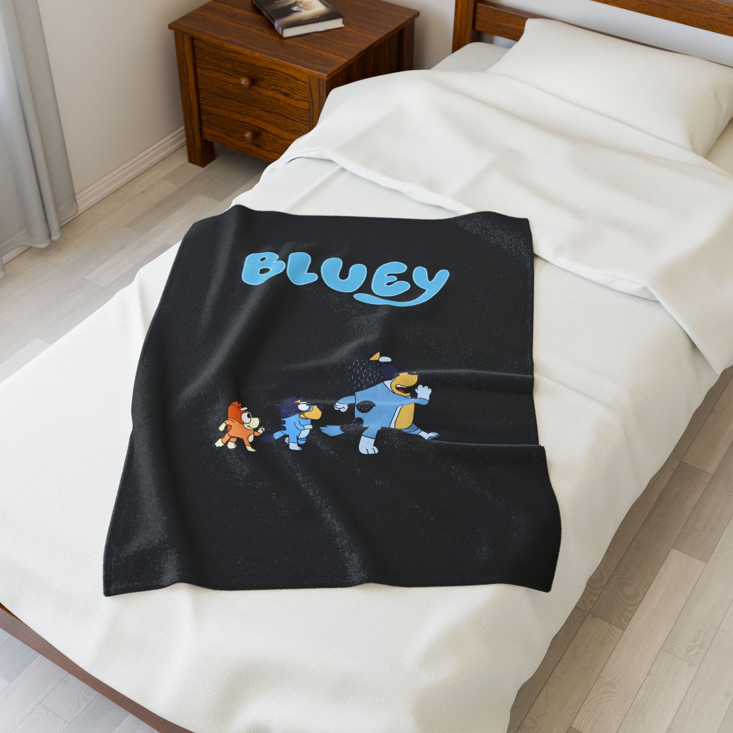 Princess Grace Bluey Velveteen Plush Blanket Cozy Kids Throw for Family Bonding and Playtime