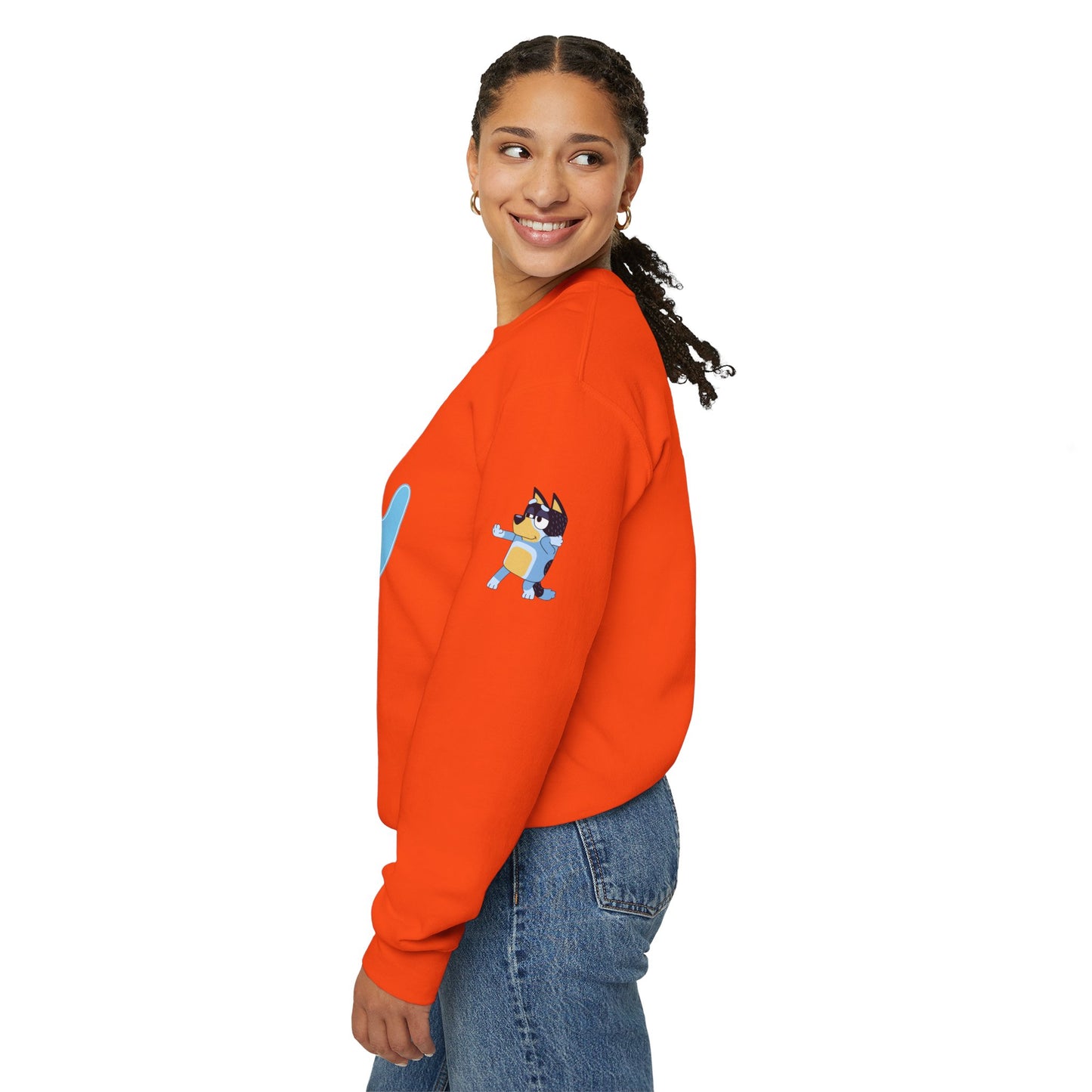 Princess Grace Bluey Unisex Crewneck Sweatshirt Cozy Cartoon Apparel for Kids and Adults