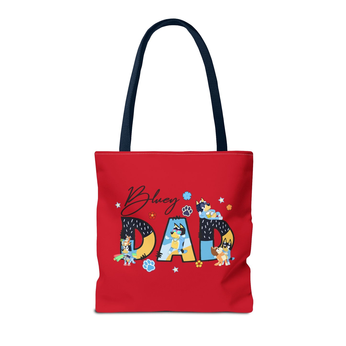 Princess Grace Colorful Bluey Dad Tote Bag Perfect Gift for Dog Lovers