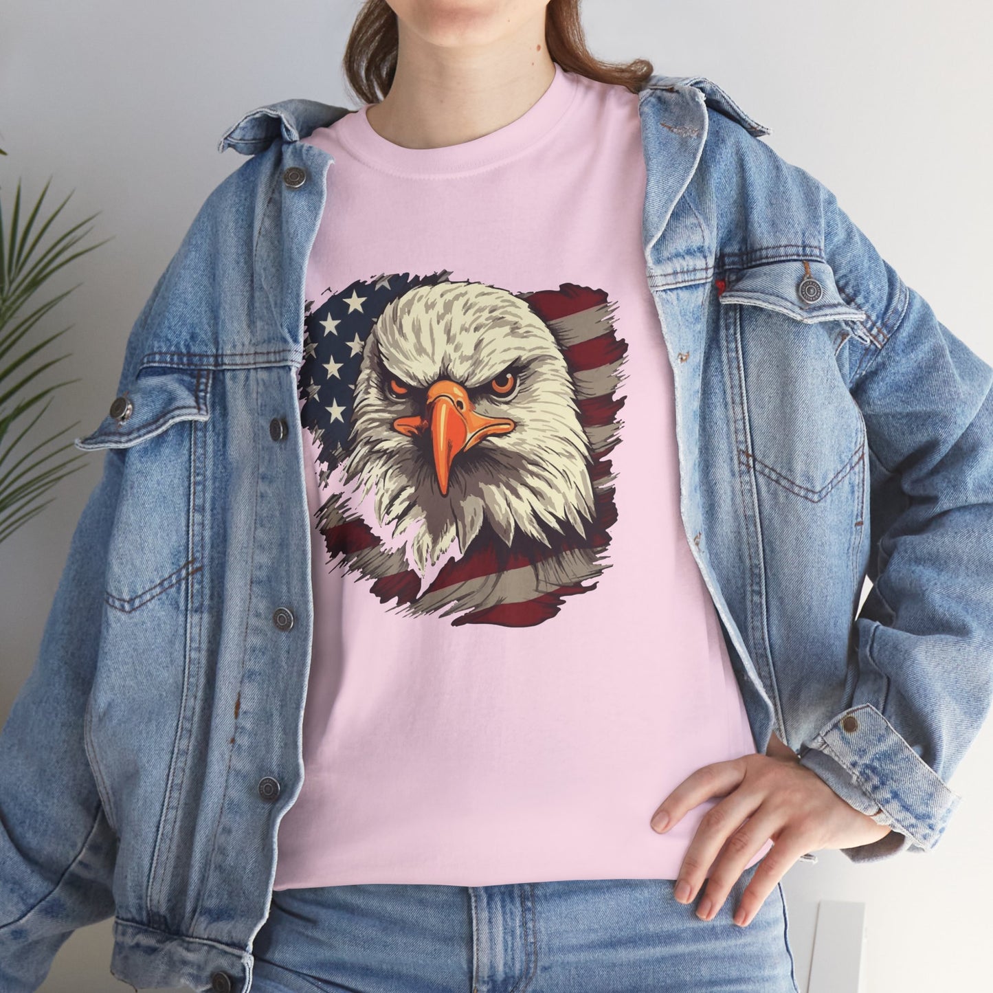 Princess Grace Patriotic Eagle Graphic Tee Unisex Heavy Cotton T-Shirt