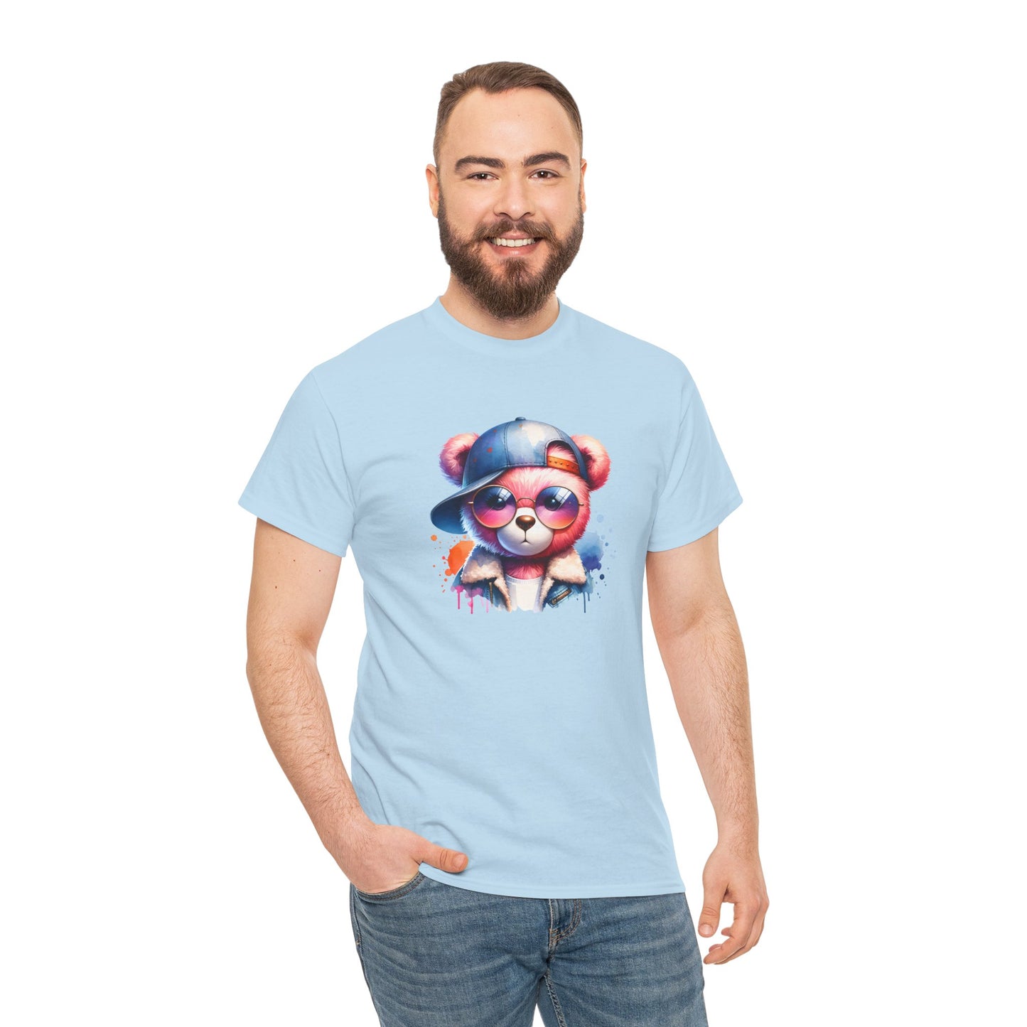 Princess Grace Cool Bear Graphic Unisex Heavy Cotton Tee Trendy Streetwear T-Shirt