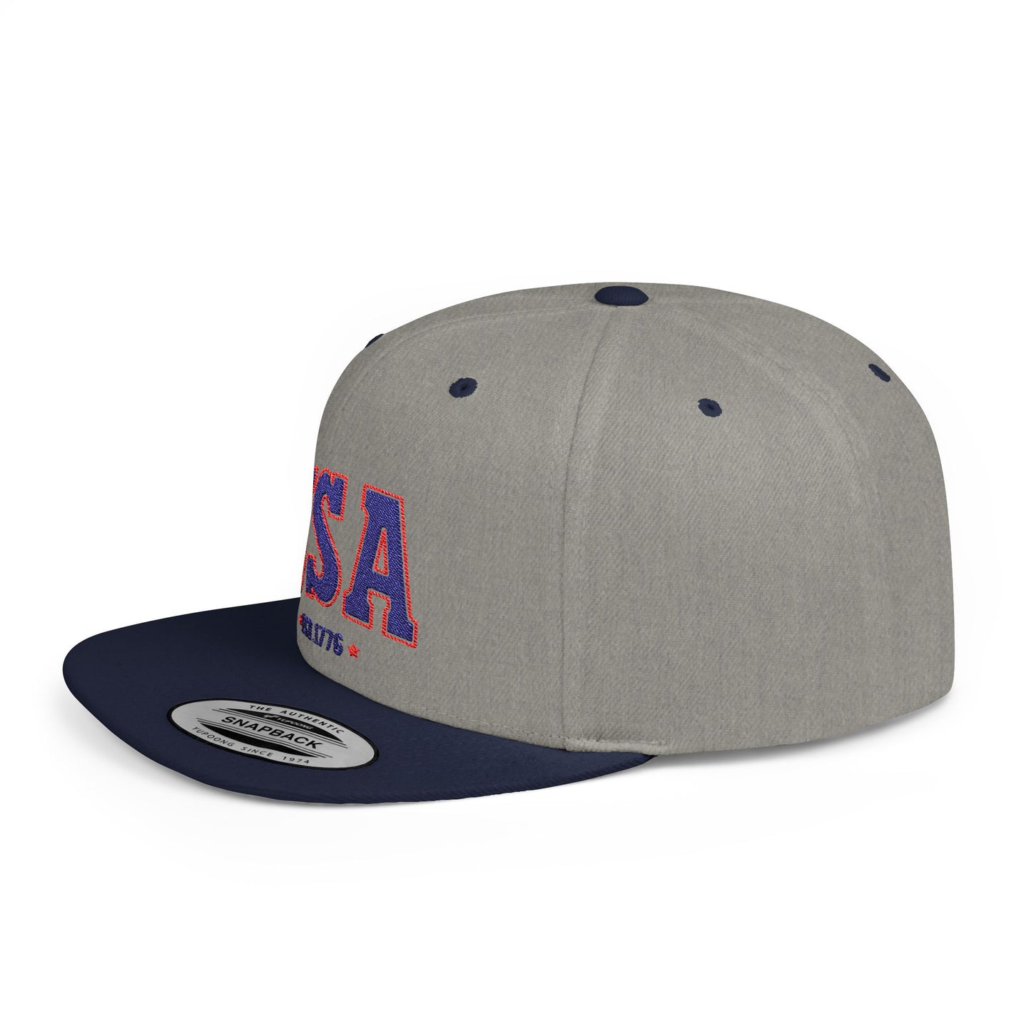 Princess Grace USA Flat Bill Snapback Hat Patriotic Style, Perfect for Holidays & Outdoor Events