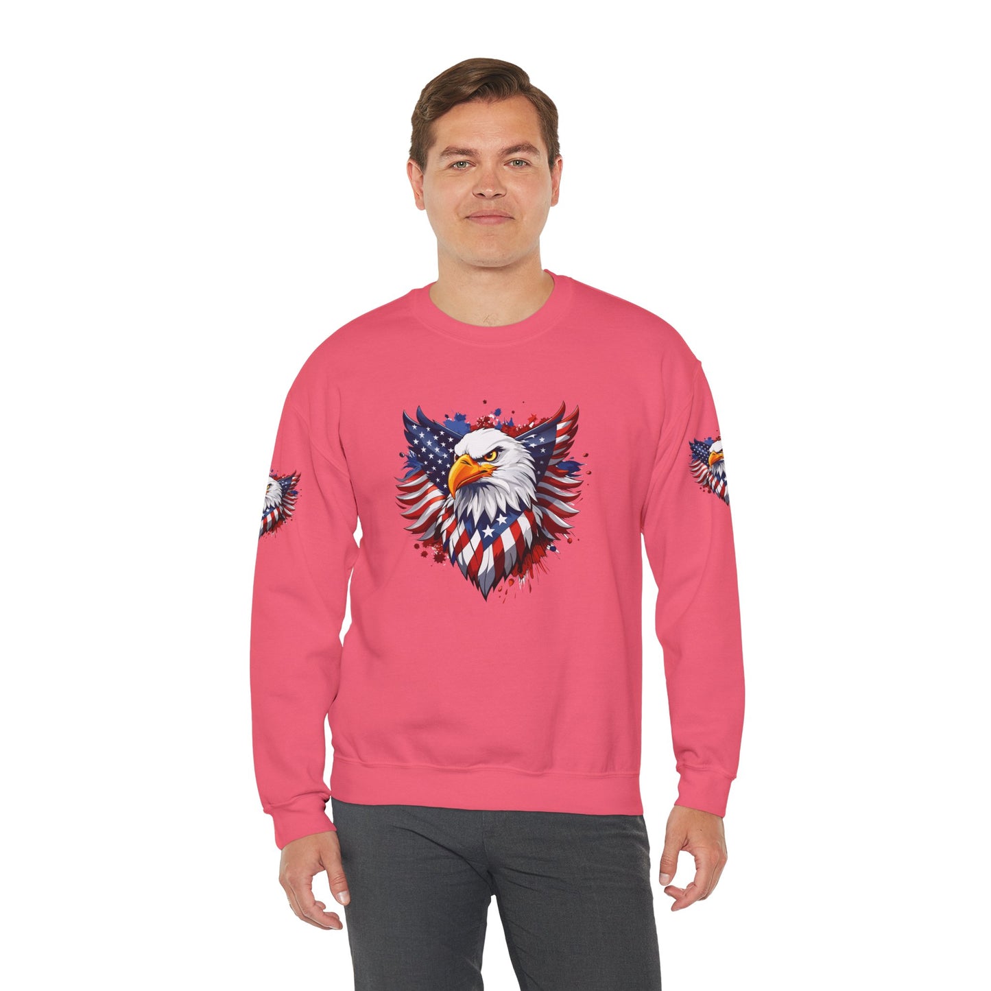 Princess Grace Patriotic Eagle Unisex Heavy Blend Crewneck Sweatshirt