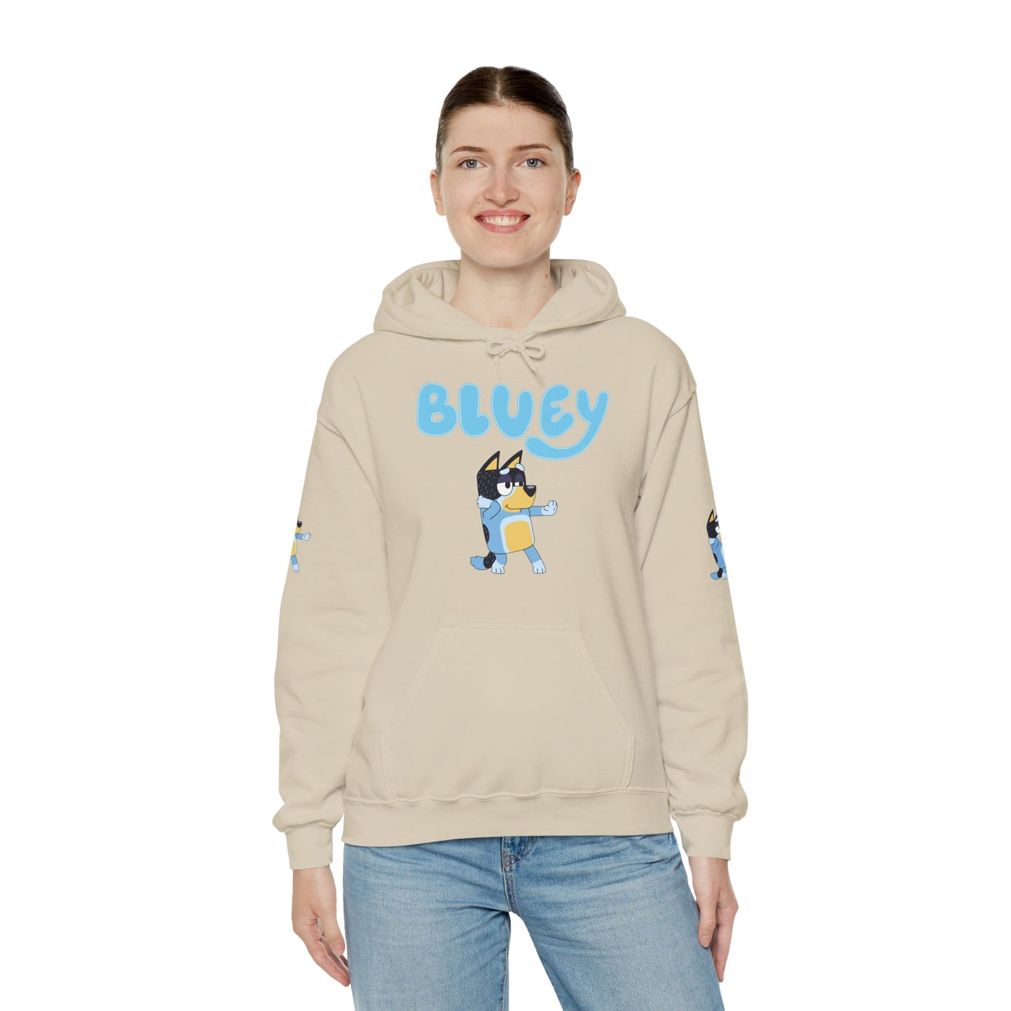 Princess Grace Cute Bluey Hoodie for Kids & Adults Unisex Heavy Blend Sweatshirt with Adorable Character Design
