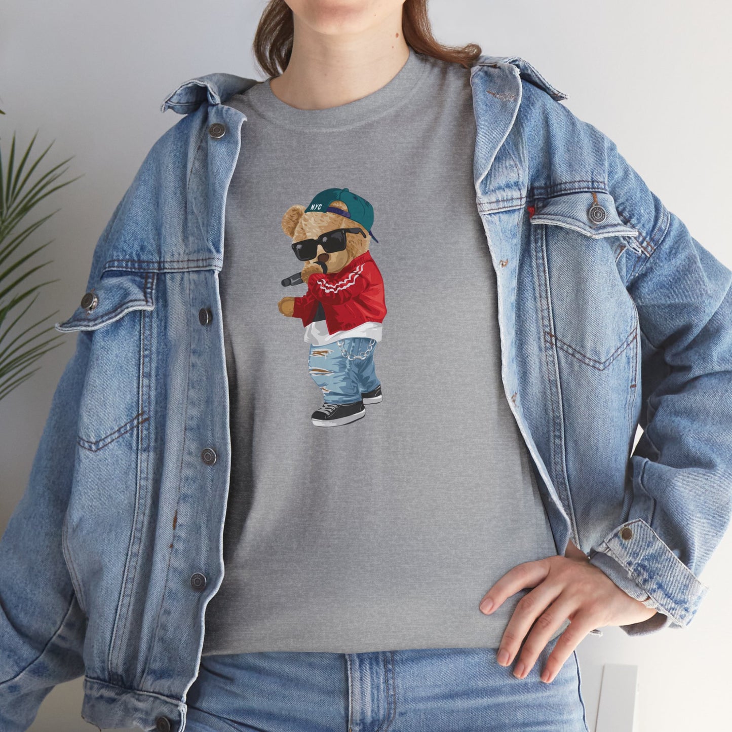 Princess Grace Cool Bear Graphic Unisex Heavy Cotton Tee Trendy Casual Wear