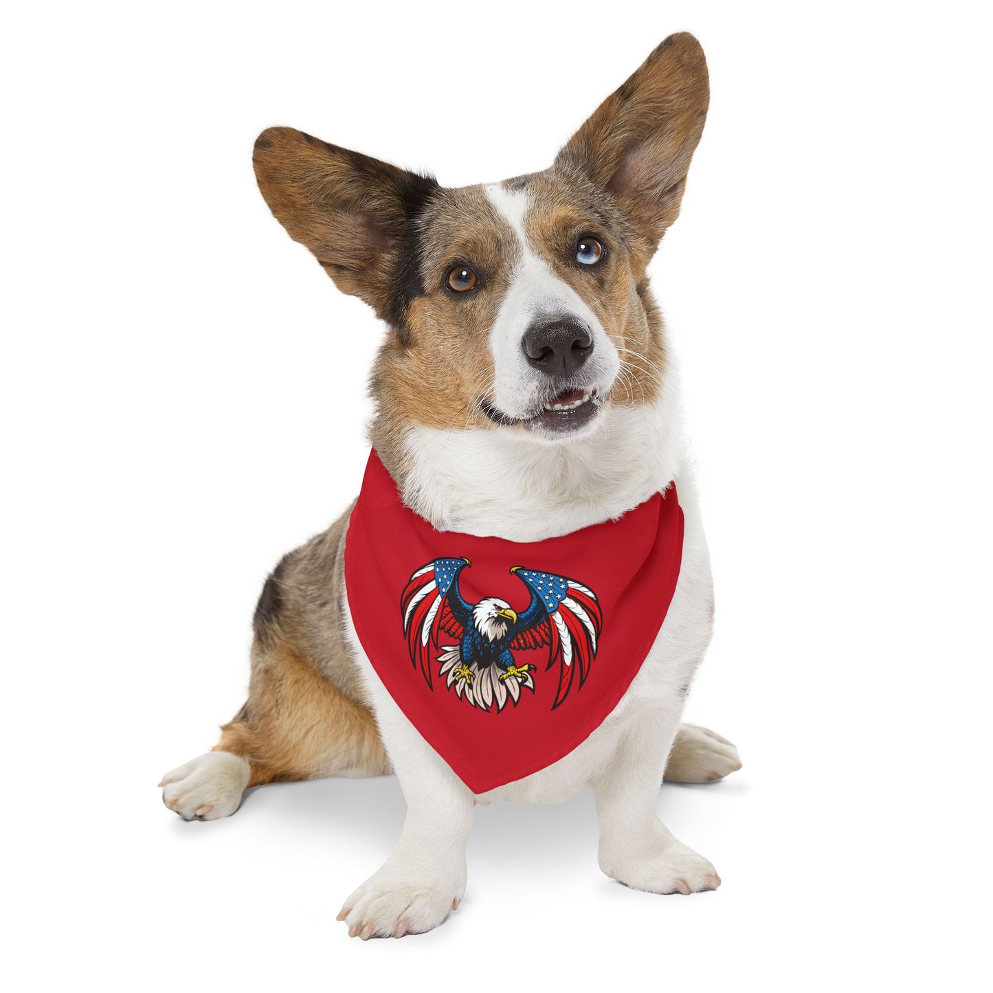 Princess Grace Patriotic Eagle Pet Bandana Stylish Dog Collar for Independence Day Celebrations