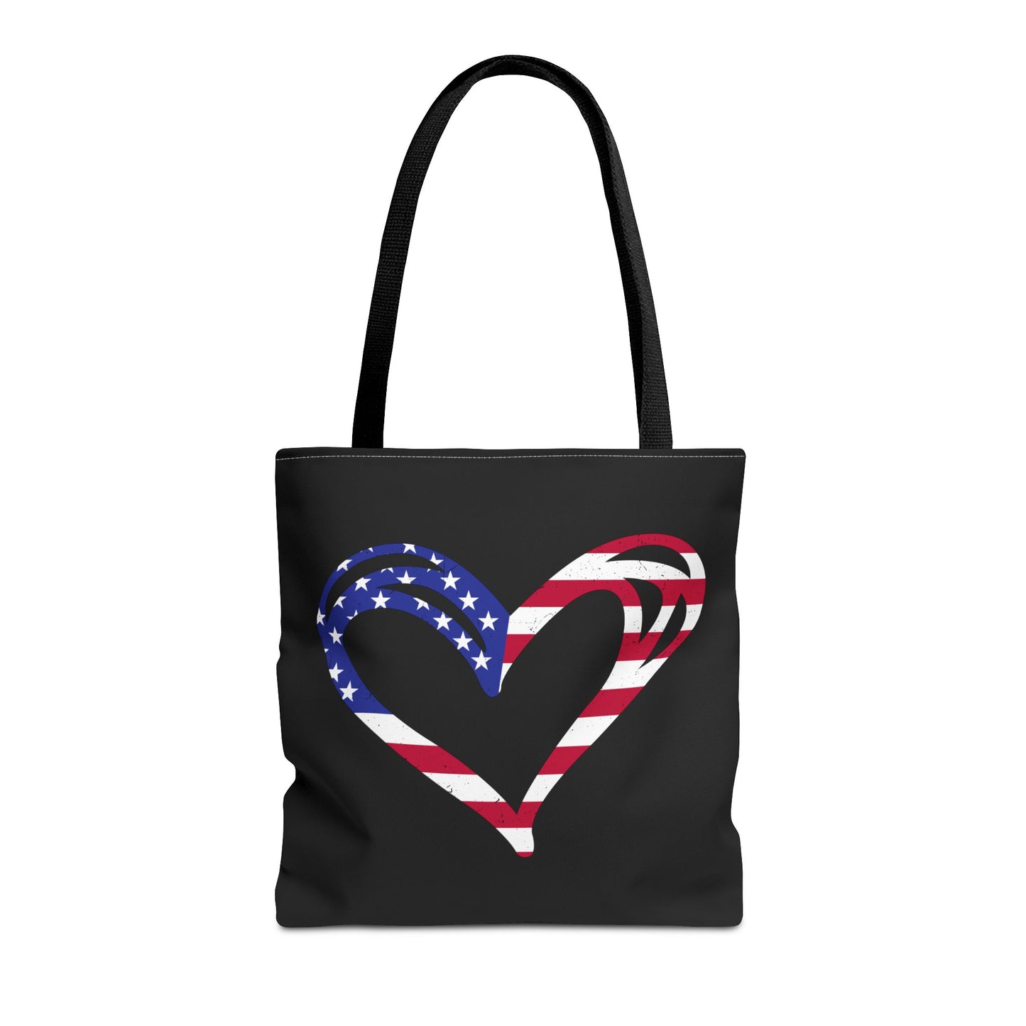 Princess Grace Patriotic Heart Tote Bag Love for America Design