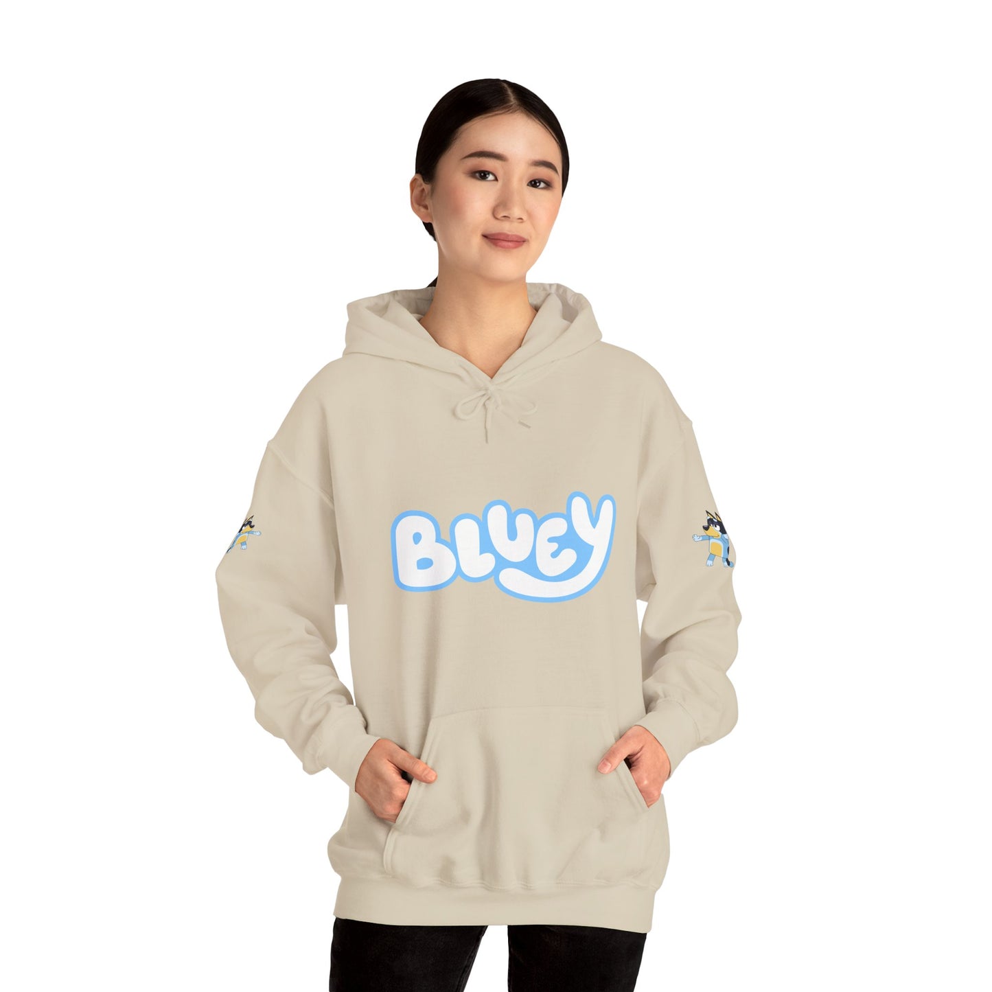 Princess Grace Bluey Unisex Heavy Blend Hoodie Cozy Cartoon Sweatshirt for Kids & Adults
