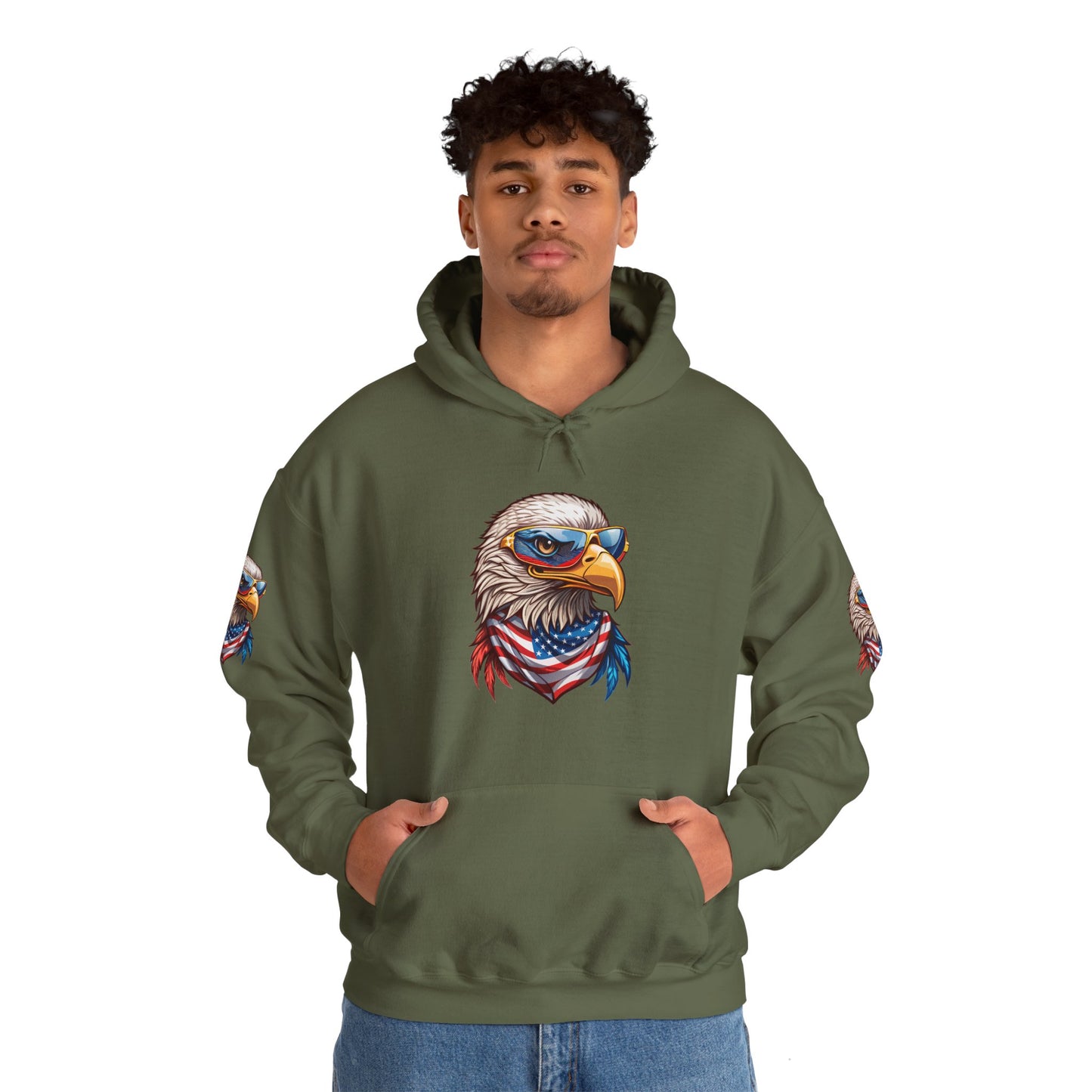 Princess Grace Patriotic American Eagle Hoodie Unisex Heavy Blend Sweatshirt