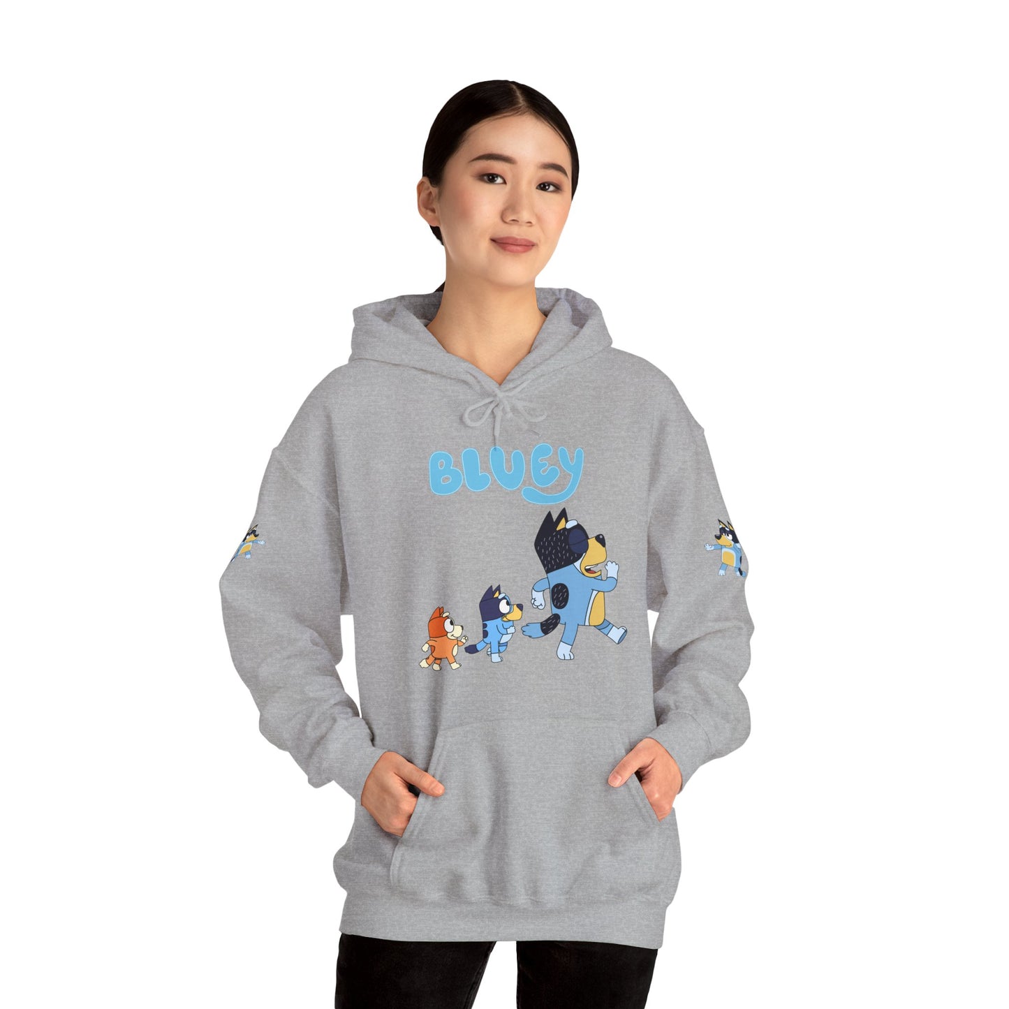 Princess Grace Bluey Unisex Hoodie Cozy Cartoon Sweatshirt for Kids & Adults