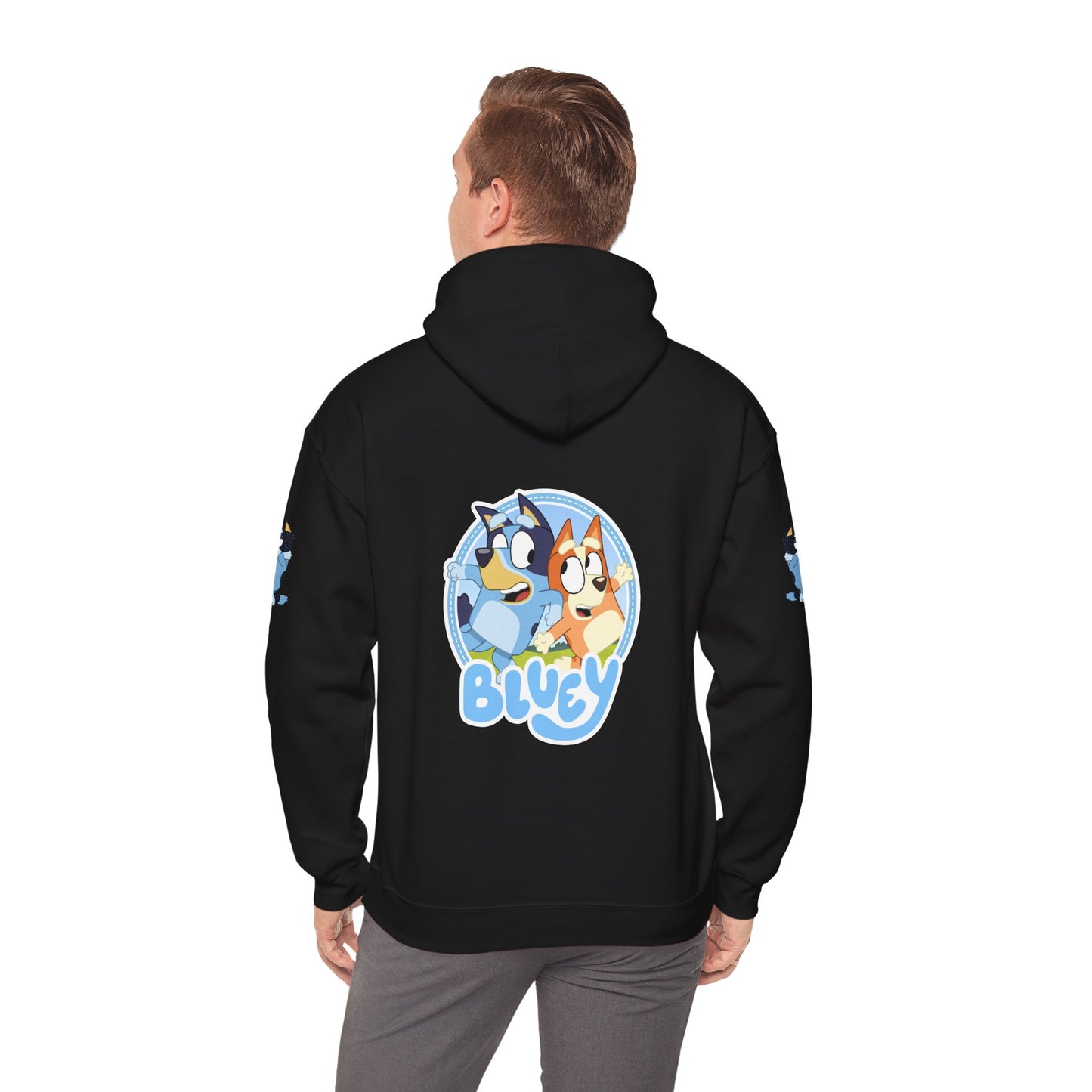 Princess Grace Bluey Unisex Heavy Blend Hoodie Cozy Cartoon Sweatshirt for Kids & Adults