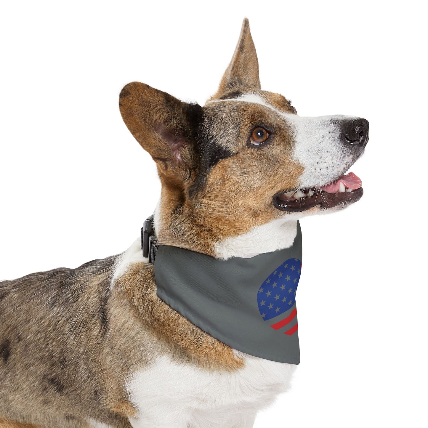 Princess Grace Patriotic Dog Bandana Collar Heart USA Design