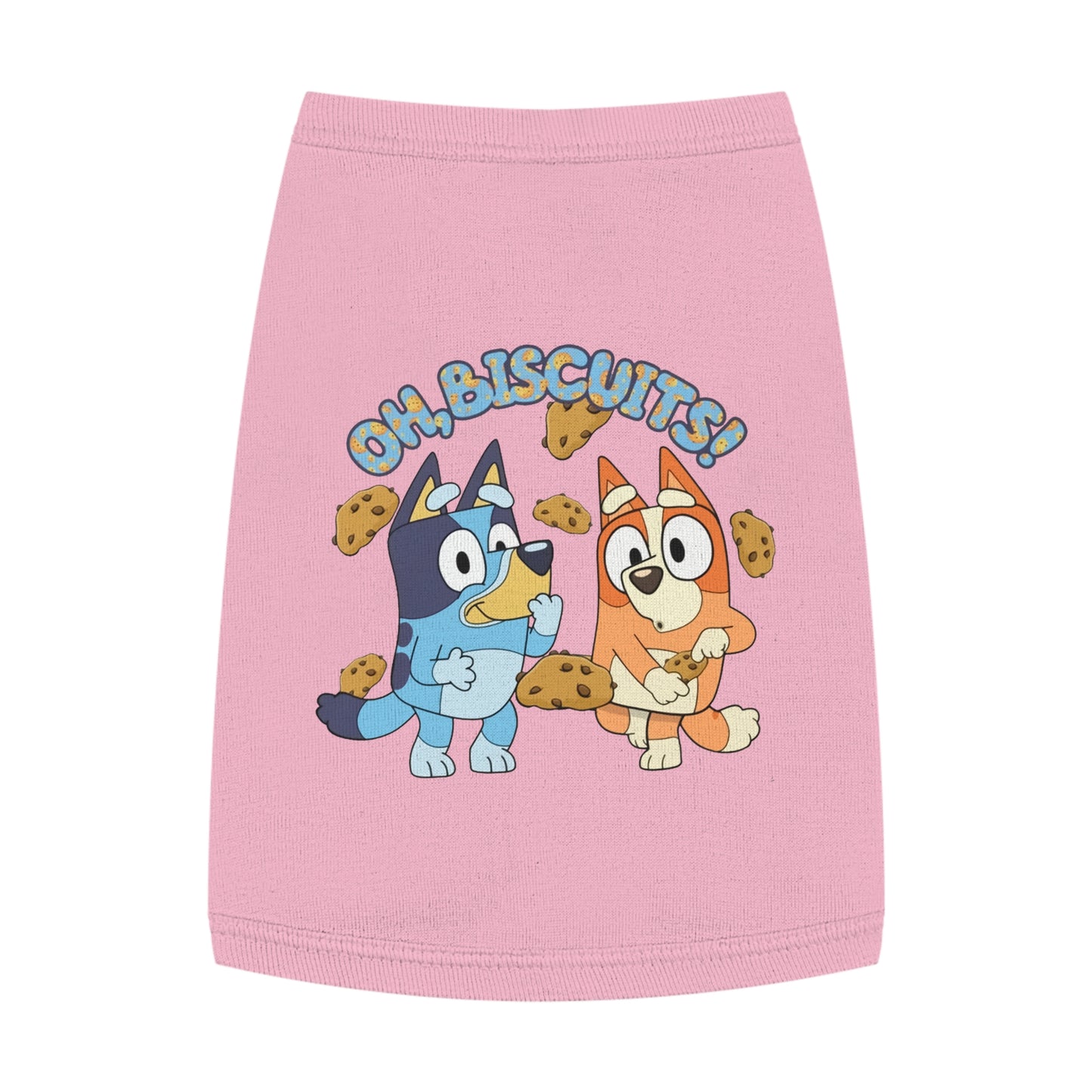Princess Grace BLUEY Funny Pet Tank Top with 'Oh, Biscuits!' Design Perfect for Dog Lovers
