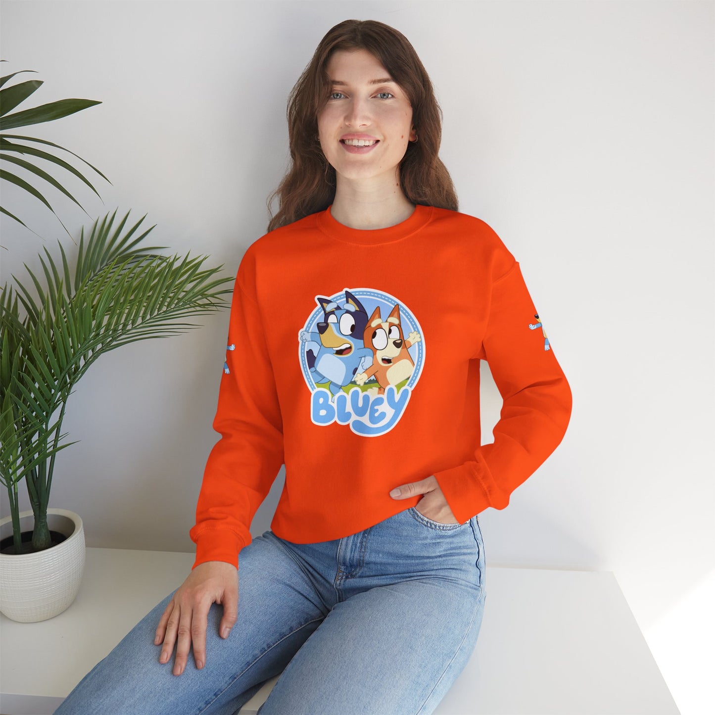 Princess Grace Bluey Friends Unisex Crewneck Sweatshirt Cozy Cartoon Apparel for Kids & Adults