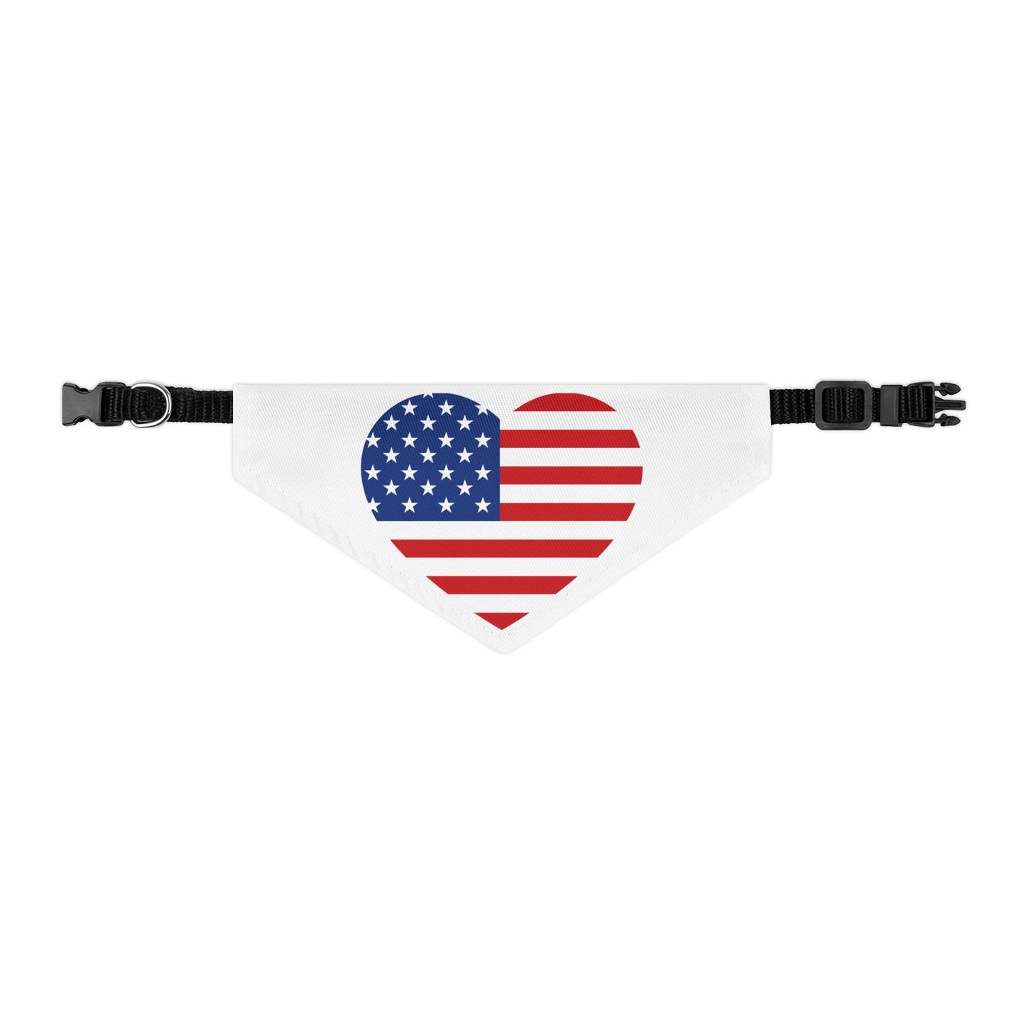 Princess Grace Patriotic Pet Bandana Collar USA Heart Design for Dogs