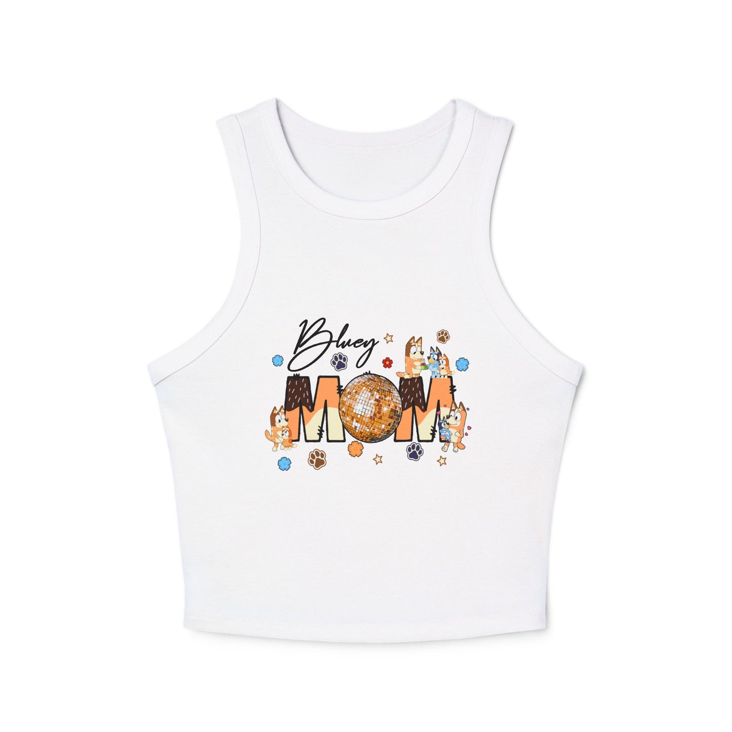 Princess Grace Bluey Mom Micro Rib Racer Tank Top Cute & Comfy Summer Wear