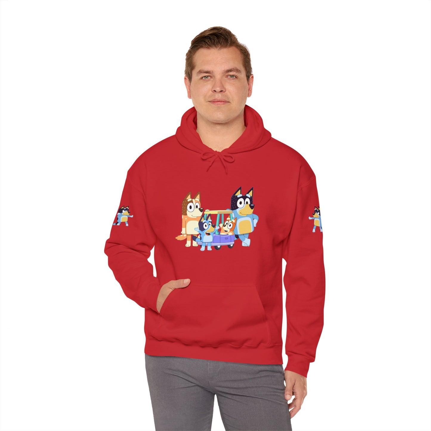 Princess Grace Bluey Fun Family Cartoon Hoodie - Unisex Heavy Blend with Playful Characters