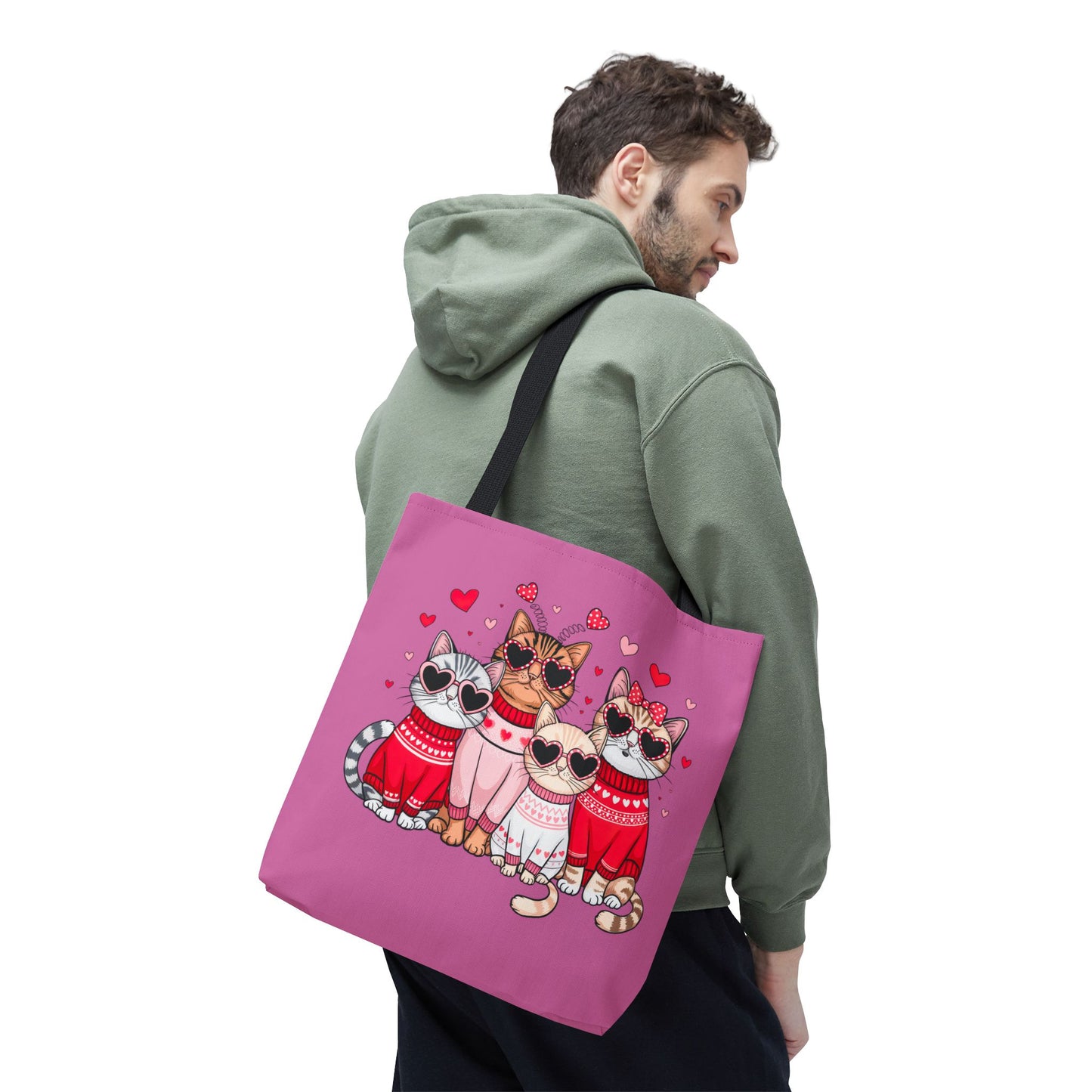 Princess Grace Cute Cat Lover Tote Bag Stylish Pet Themed Pink Bag for Animal Lovers
