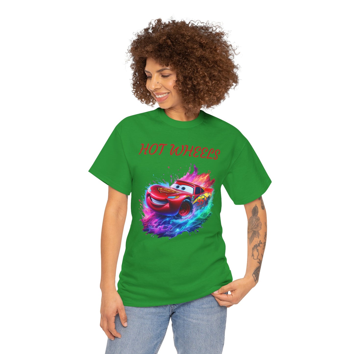 Princess Grace Hot Wheels Unisex Heavy Cotton Tee Vibrant Racing Graphic T-Shirt