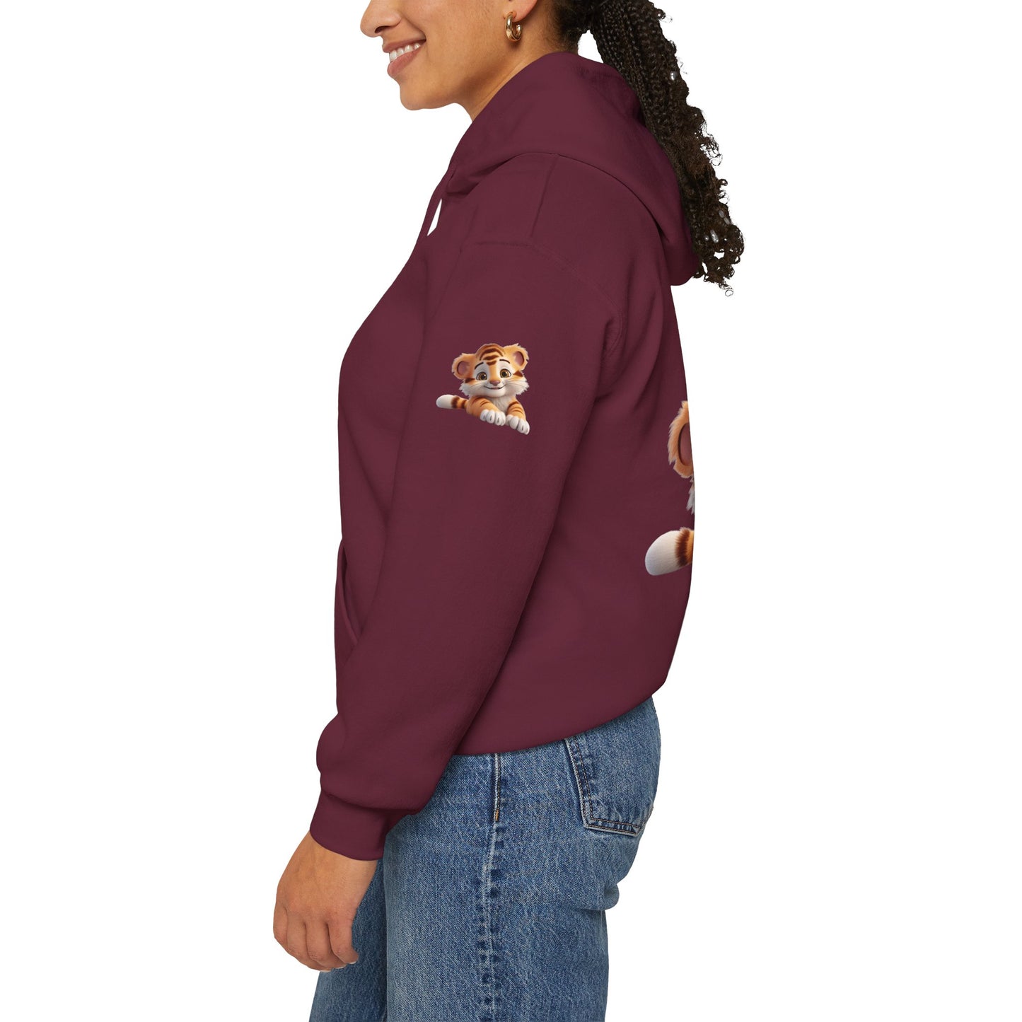 Princess Grace Cute Tiger Design Unisex Heavy Blend Hooded Sweatshirt