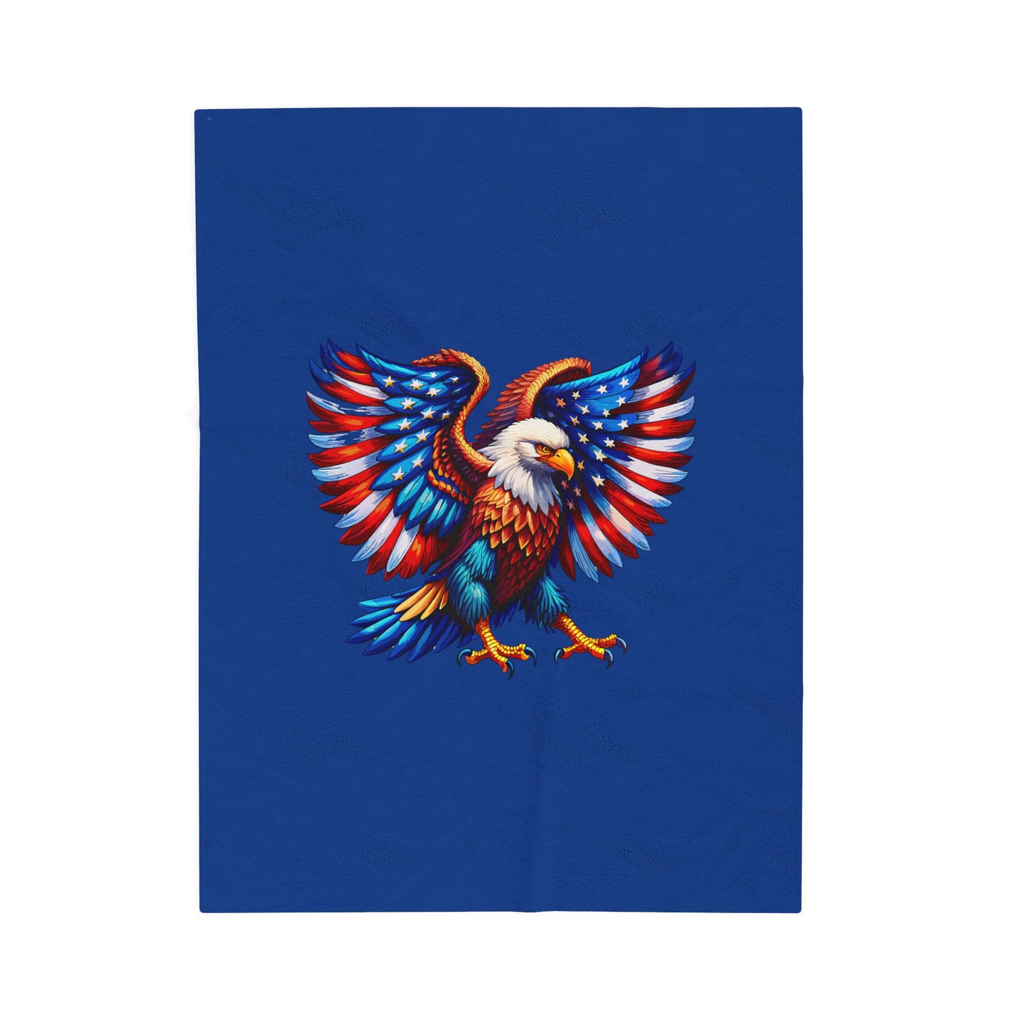 Princess Grace Patriotic Eagle Velveteen Plush Blanket Comfortable Soft Throw for Independence Day and Outdoor Events