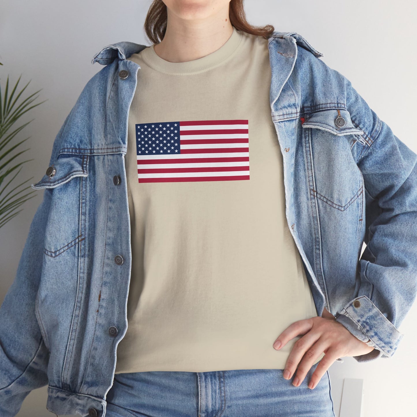 Princess Grace Patriotic Unisex Heavy Cotton Tee with USA Flag Design