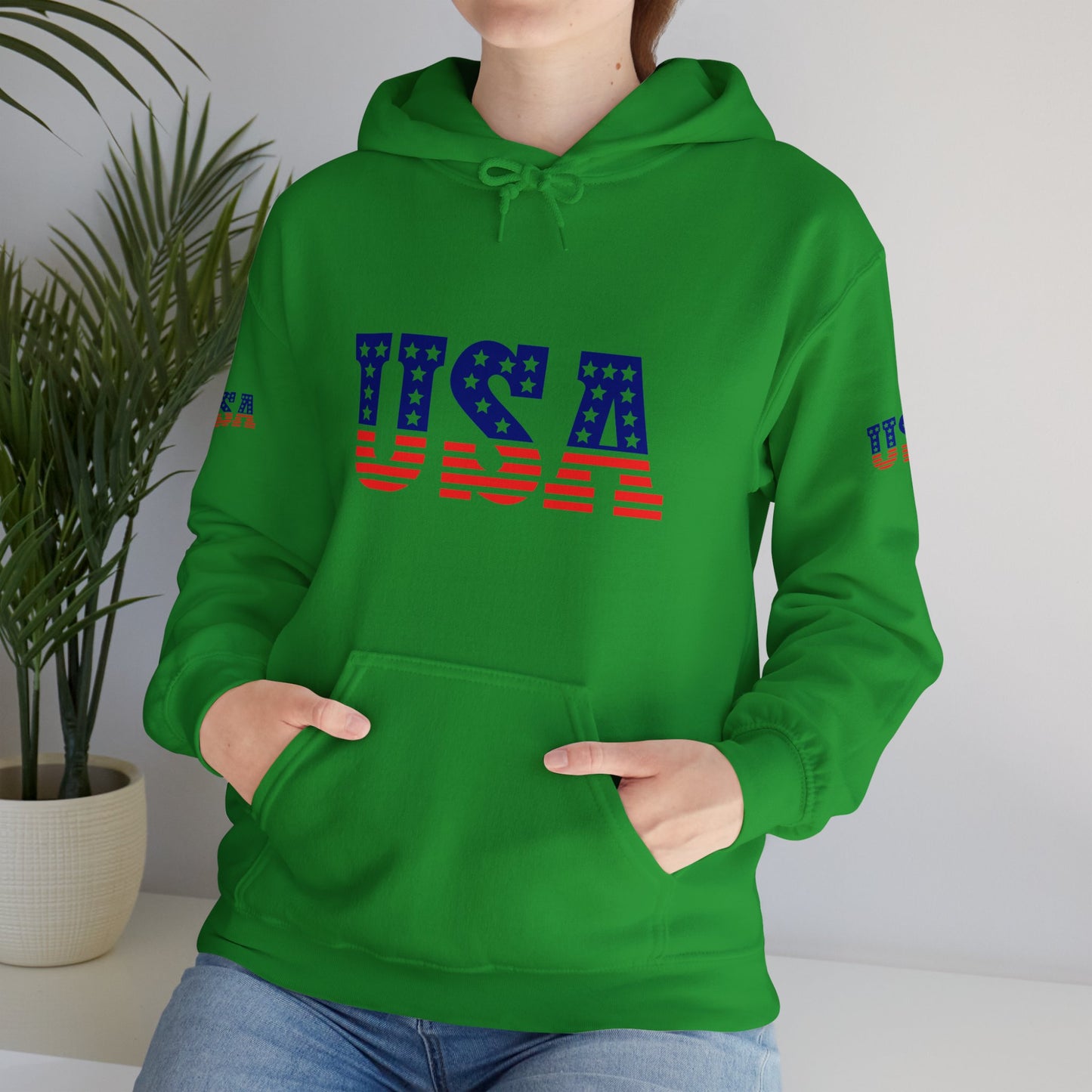 Princess Grace USA Proud Unisex Heavy Blend Hooded Sweatshirt Patriotic Eagle Design