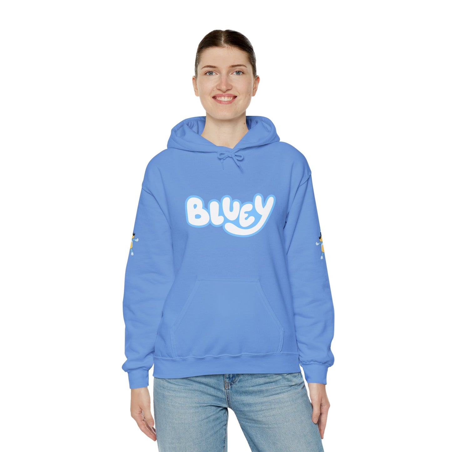Princess Grace Bluey Unisex Heavy Blend Hoodie Cozy Cartoon Sweatshirt for Kids & Adults