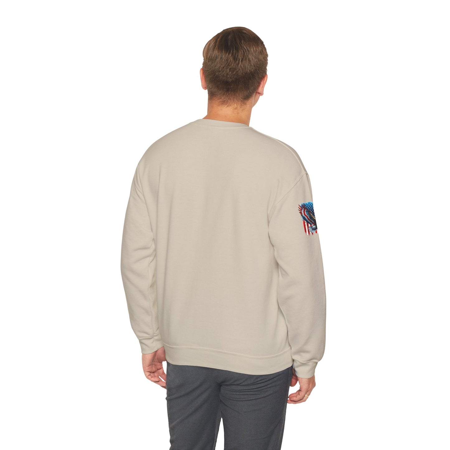 Princess Grace Patriotic Eagle Crewneck Sweatshirt Unisex Heavy Blend