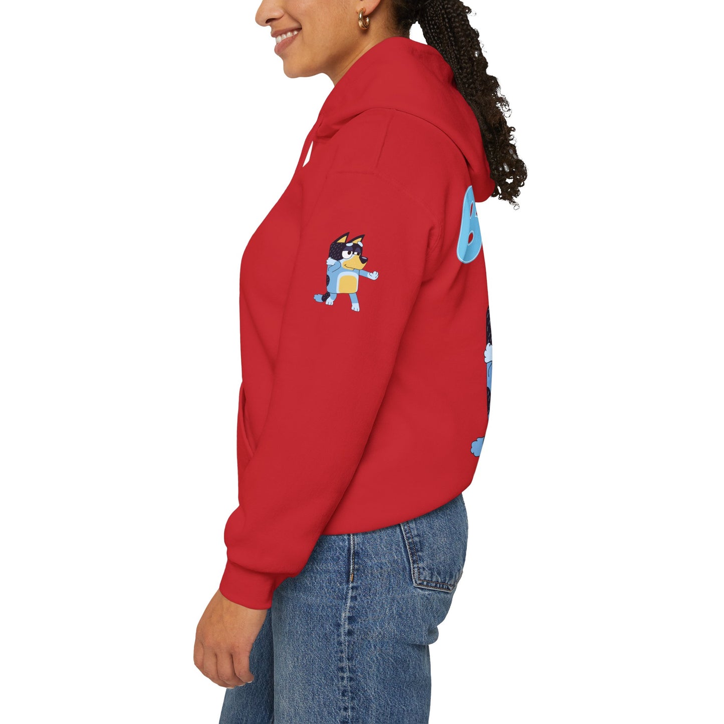 Princess Grace Cute Bluey Hoodie for Kids & Adults Unisex Heavy Blend Sweatshirt with Adorable Character Design