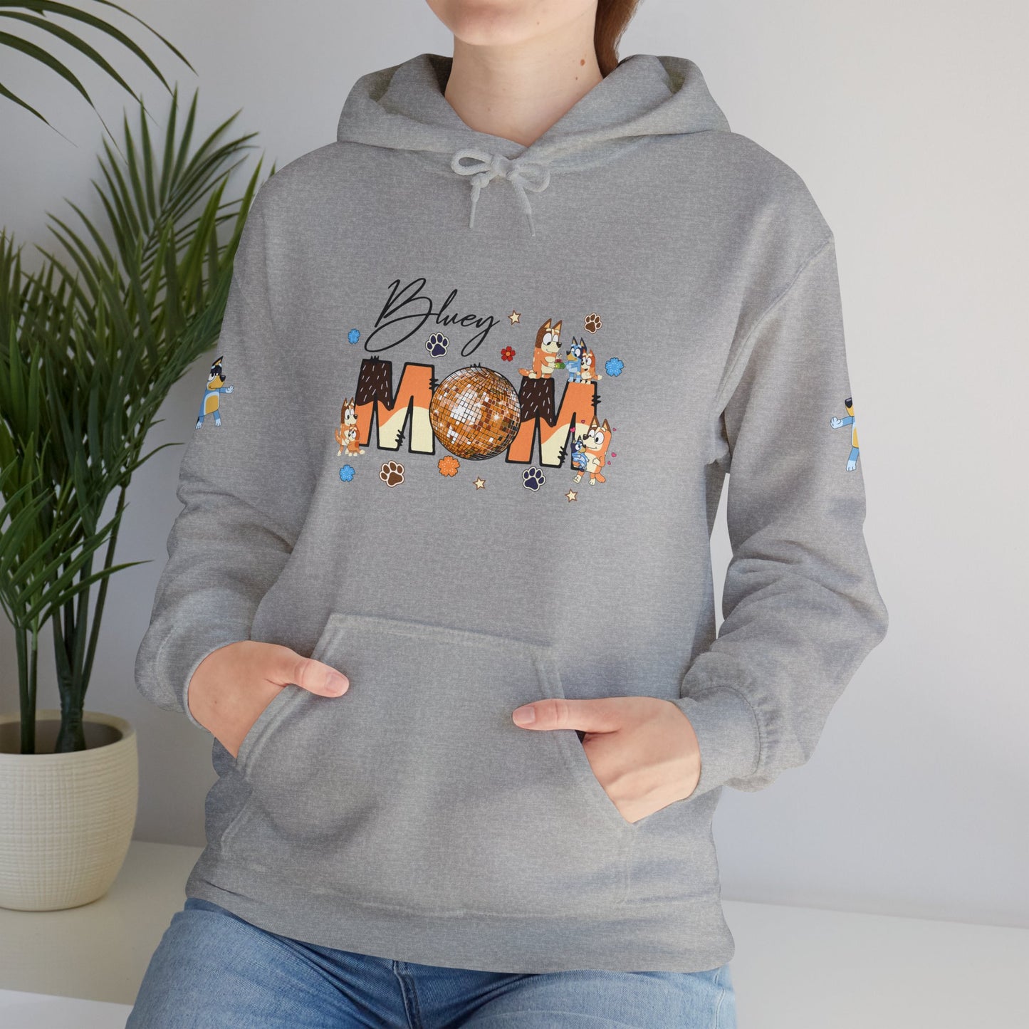 Princess Grace Bluey Blissful Mom Unisex Heavy Blend Hoodie Celebrate Motherhood with Style