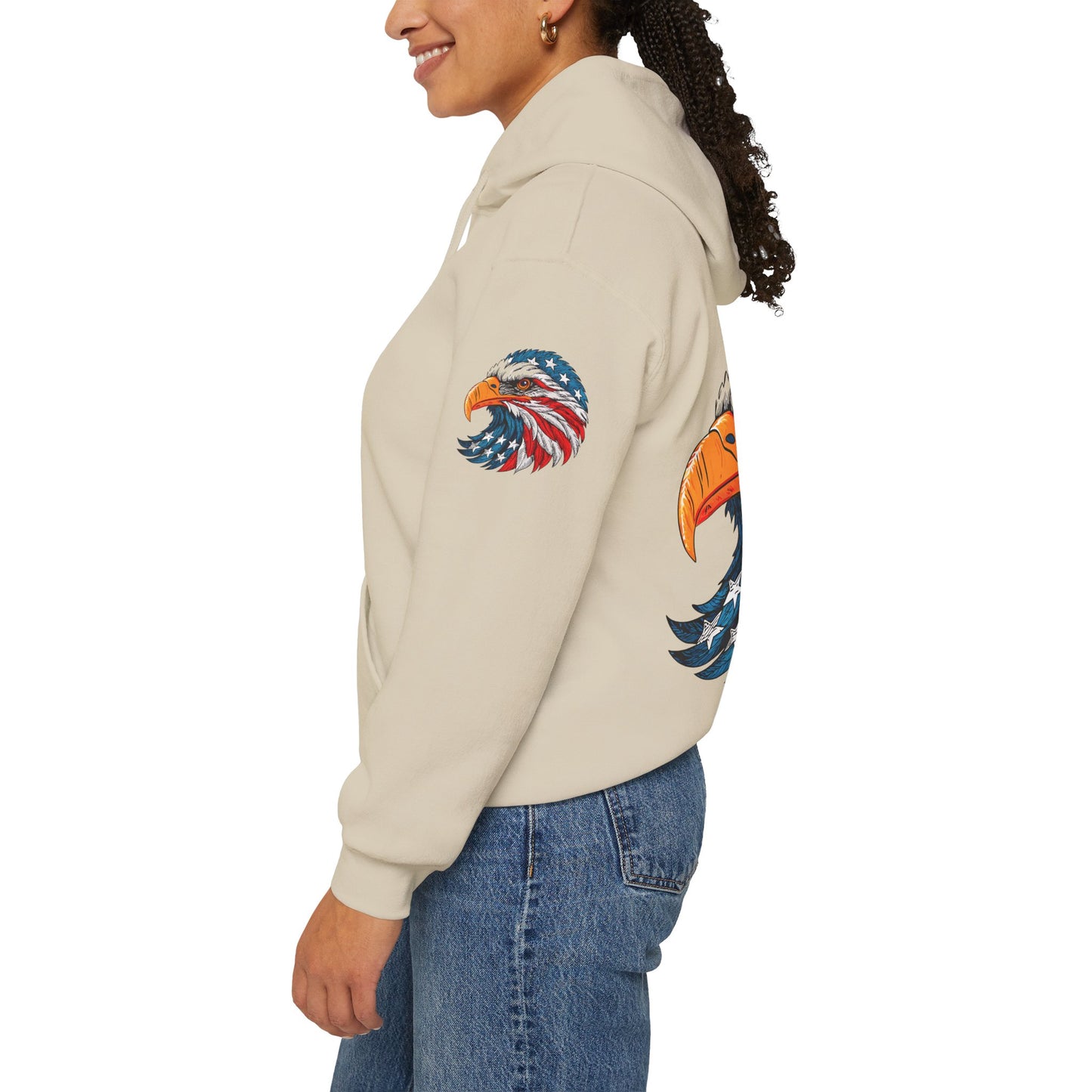 Princess Grace Patriotic Eagle Hoodie Unisex Heavy Blend Sweatshirt