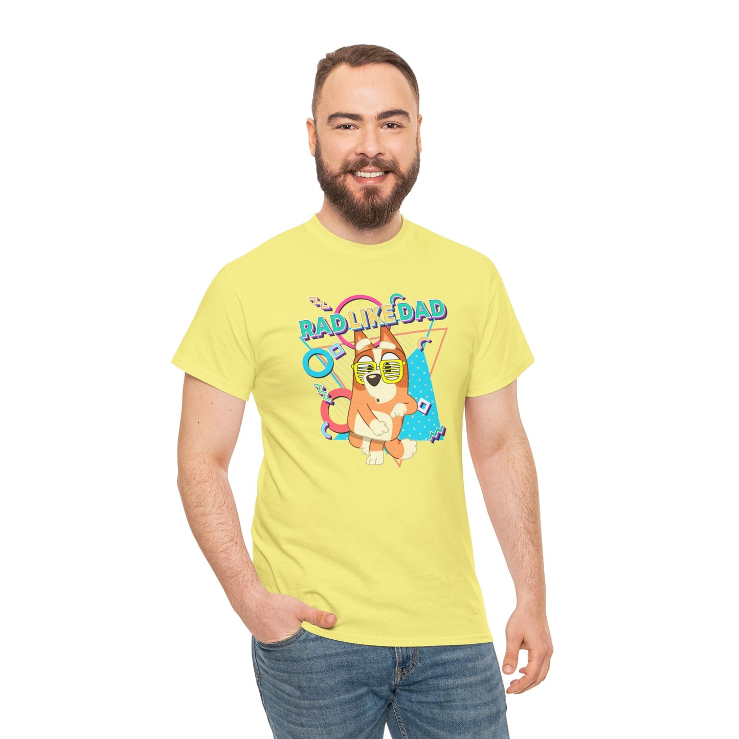 Princess Grace Bluer Rad Like Dad Fun Unisex Heavy Cotton Tee Graphic Tee for Everyday Wear and Gifts