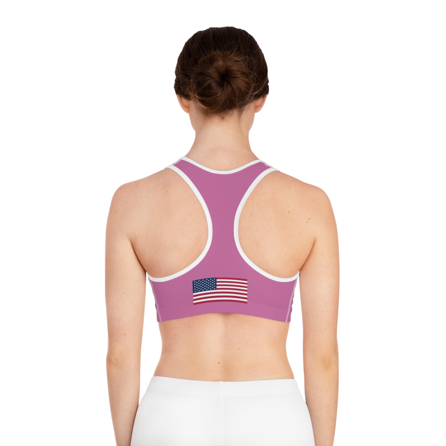 Princess Grace Patriotic Sports Bra USA Flag Design for Active Women