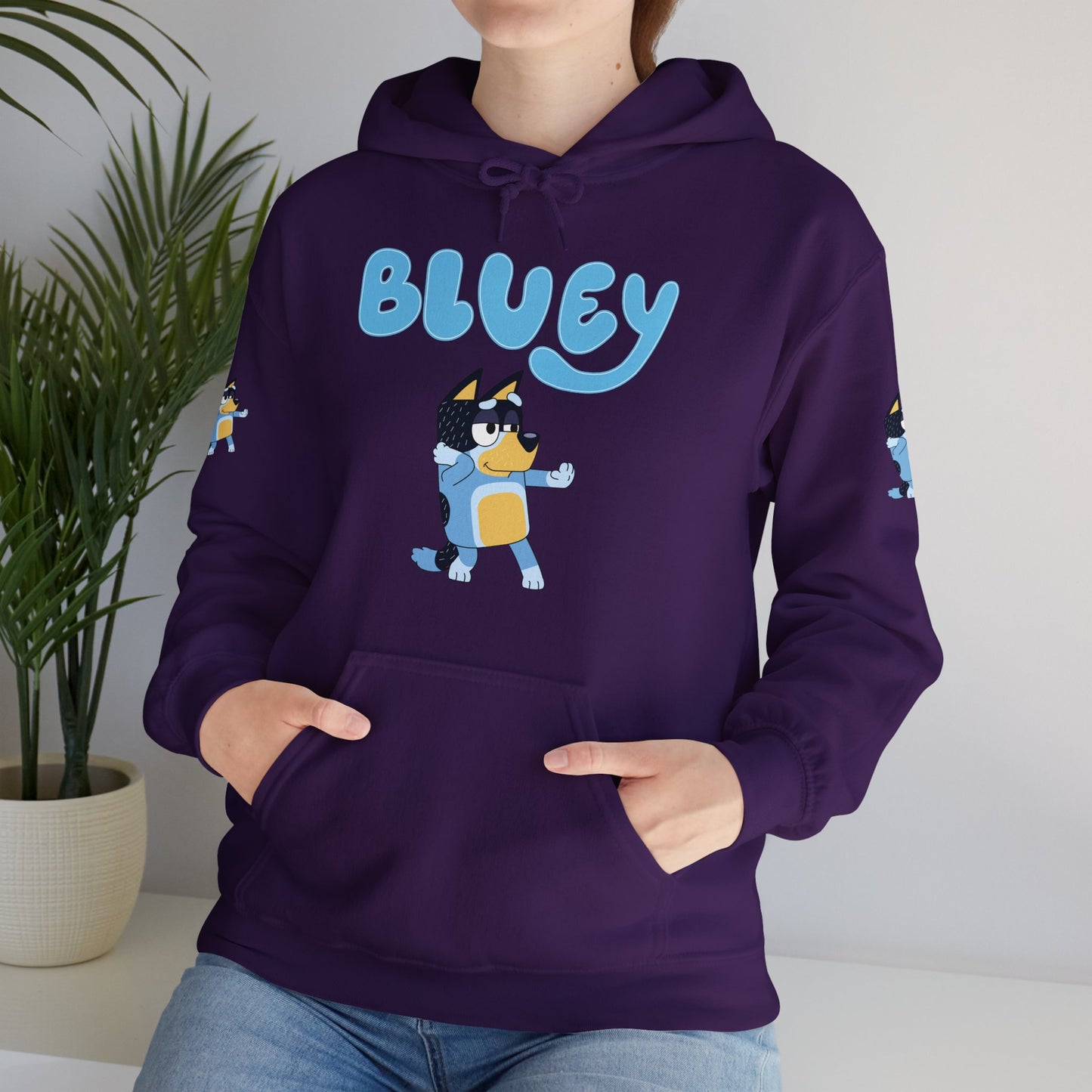 Princess Grace Cute Bluey Hoodie for Kids & Adults Unisex Heavy Blend Sweatshirt with Adorable Character Design
