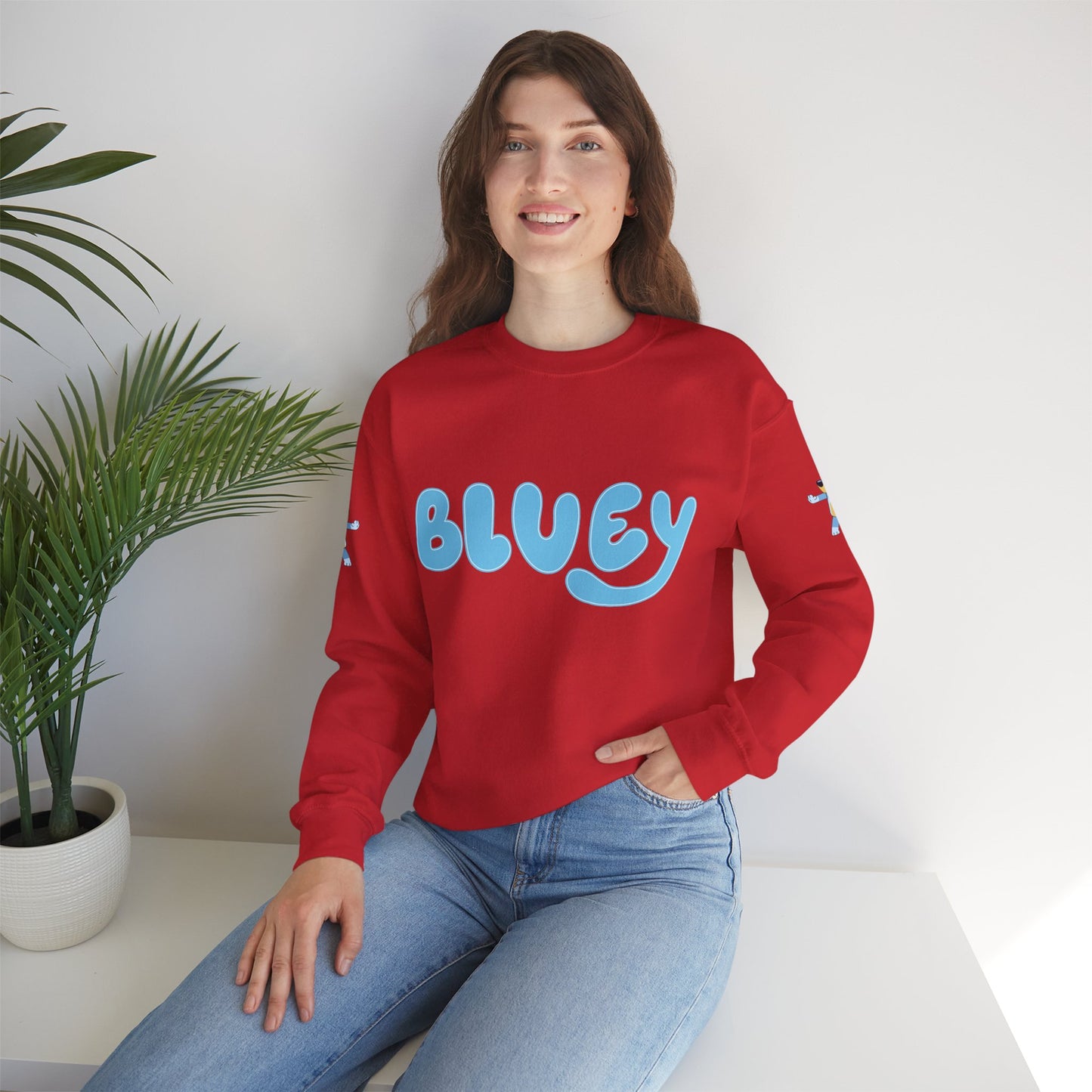 Princess Grace Bluey Unisex Crewneck Sweatshirt Cozy Cartoon Apparel for Kids and Adults