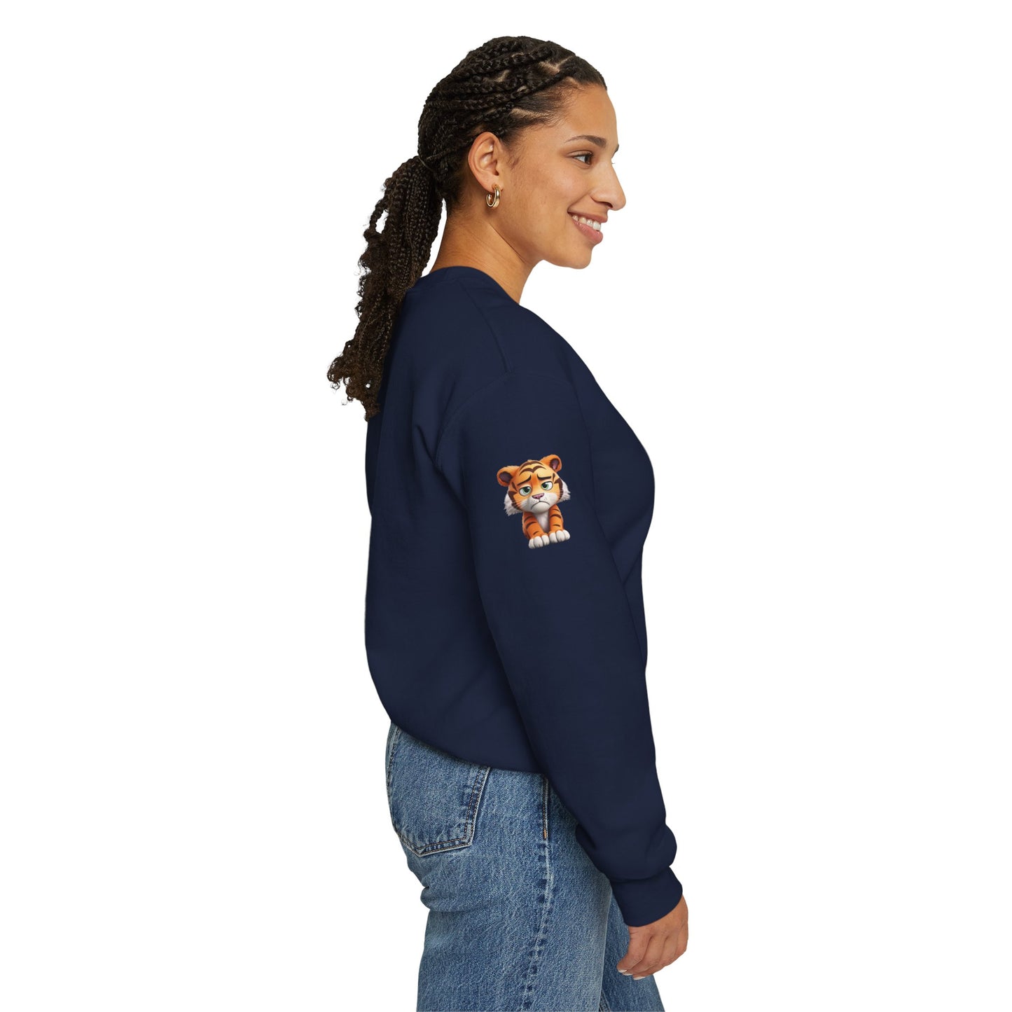 Princess Grace Cute Tiger Graphic Unisex Crewneck Sweatshirt