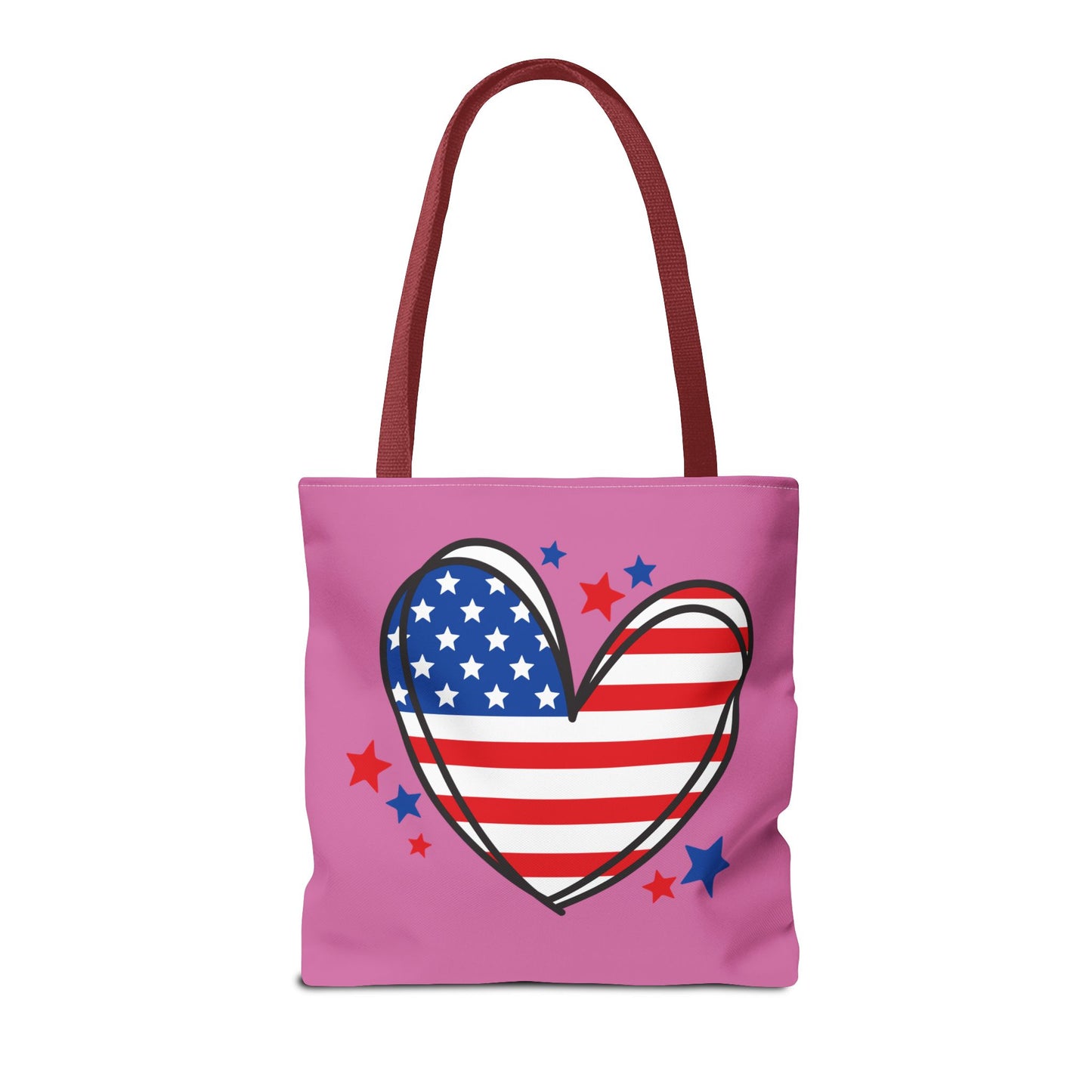 Princess Grace Patriotic Heart Tote Bag for Independence Day & Everyday Use