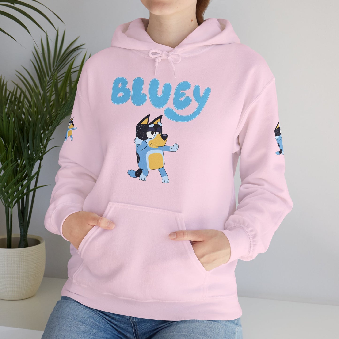 Princess Grace Cute Bluey Hoodie for Kids & Adults Unisex Heavy Blend Sweatshirt with Adorable Character Design